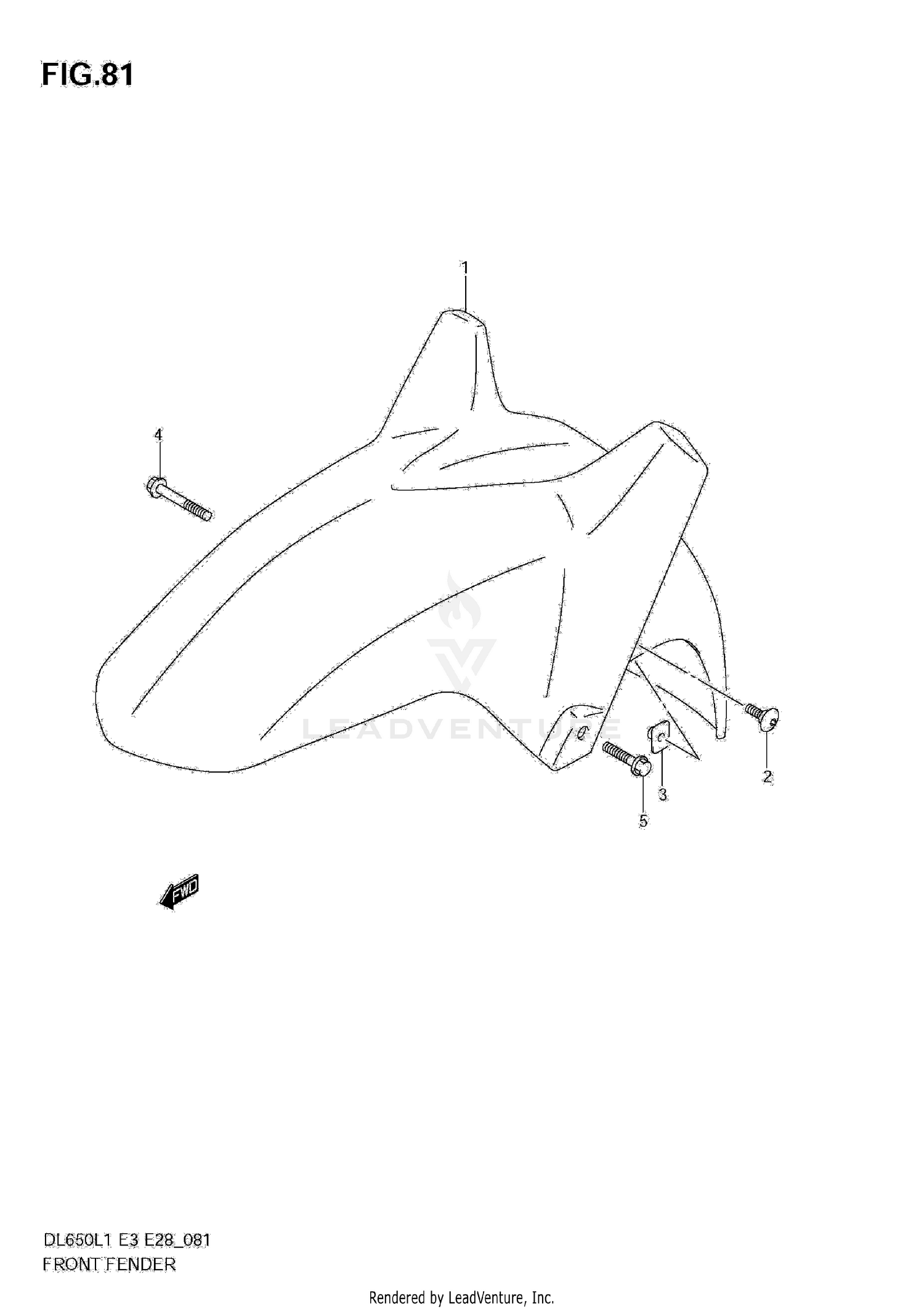 FRONT FENDER (DL650 L1 E28)