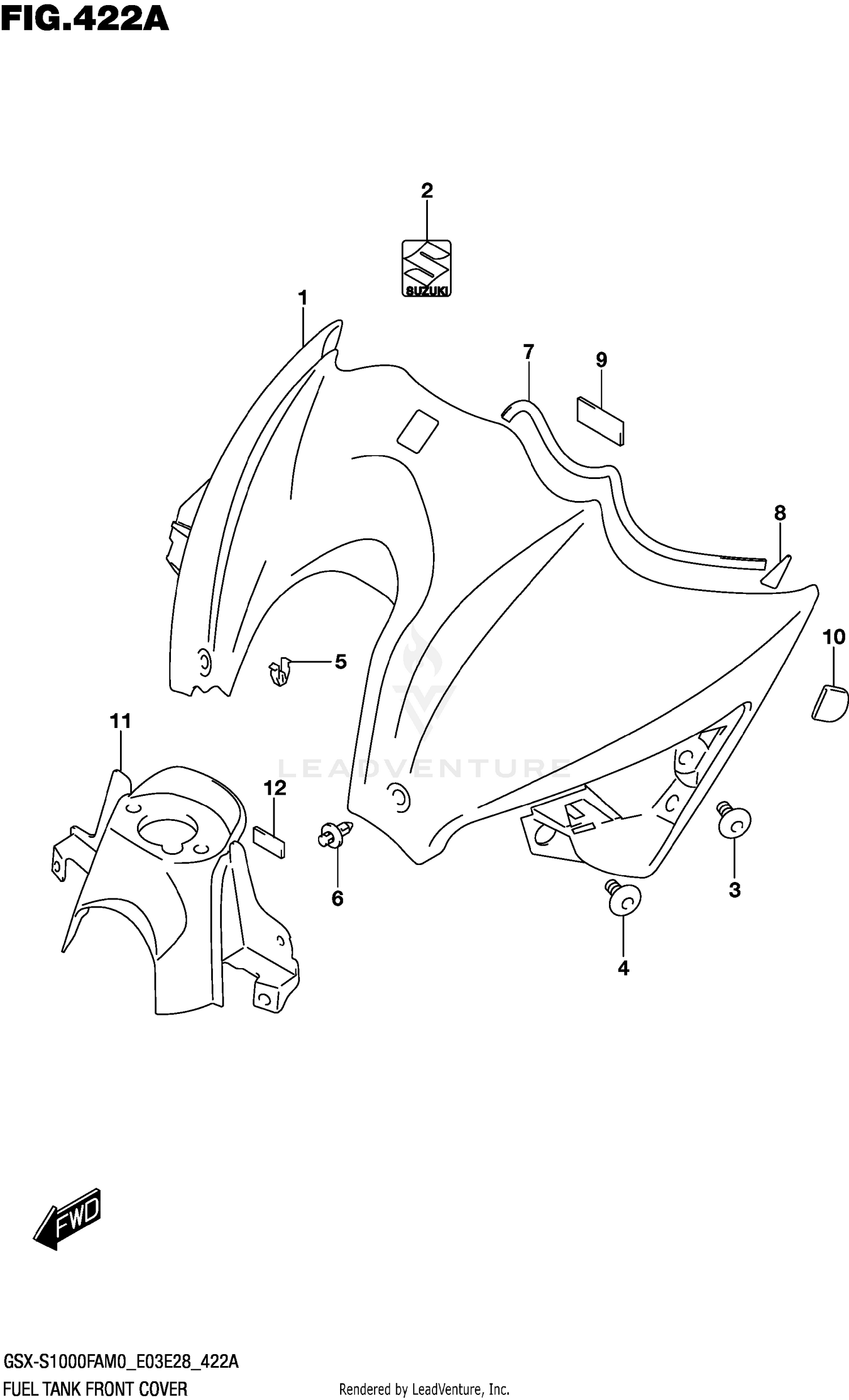 FUEL TANK FRONT COVER (E03,E33)
