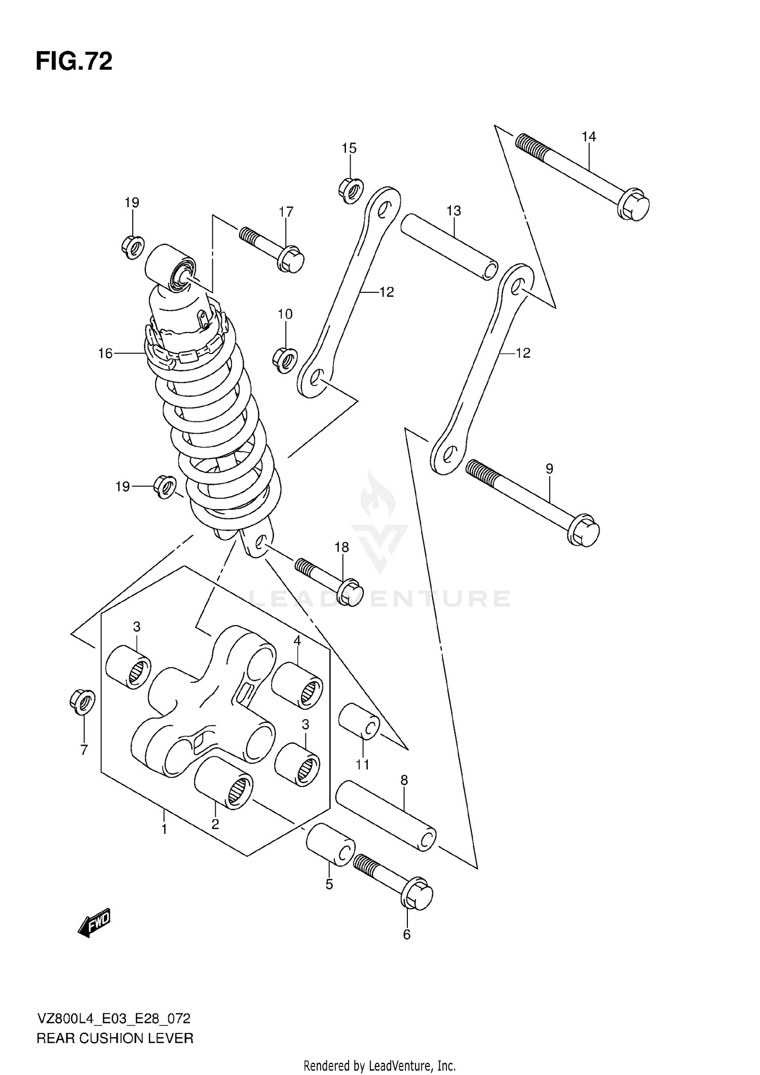 REAR CUSHION LEVER (VZ800L4 E28)