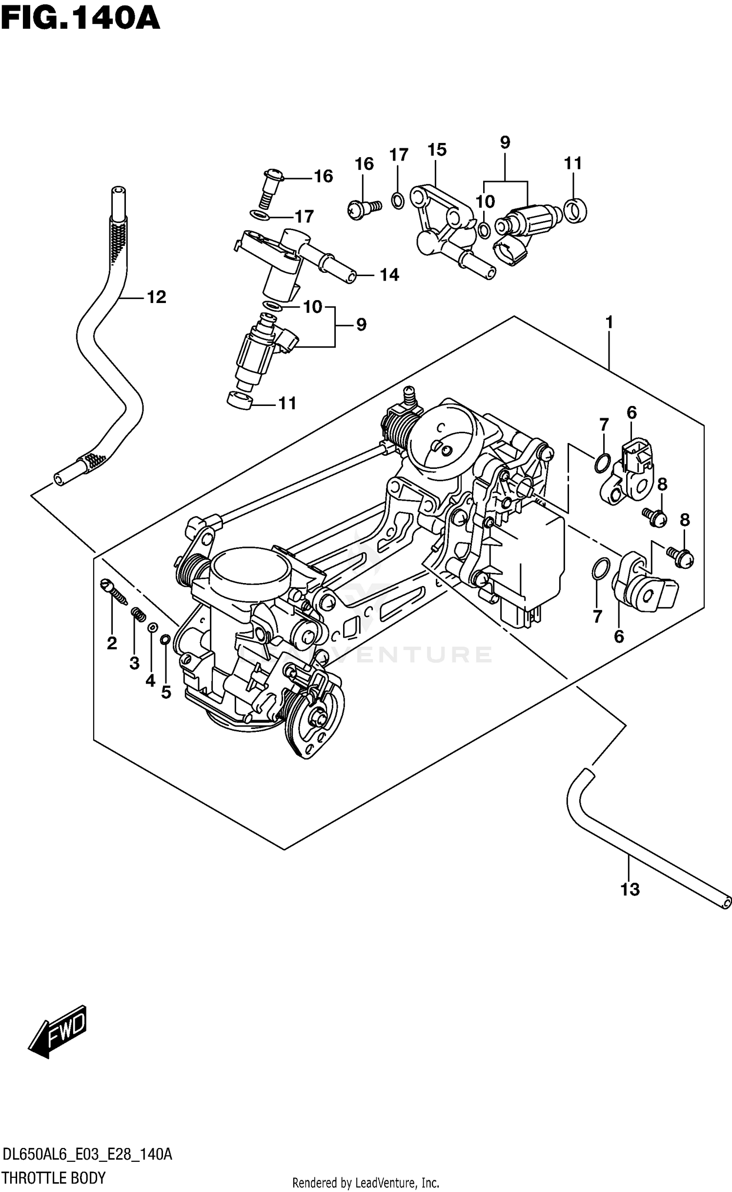 THROTTLE BODY (DL650AL6 E28)