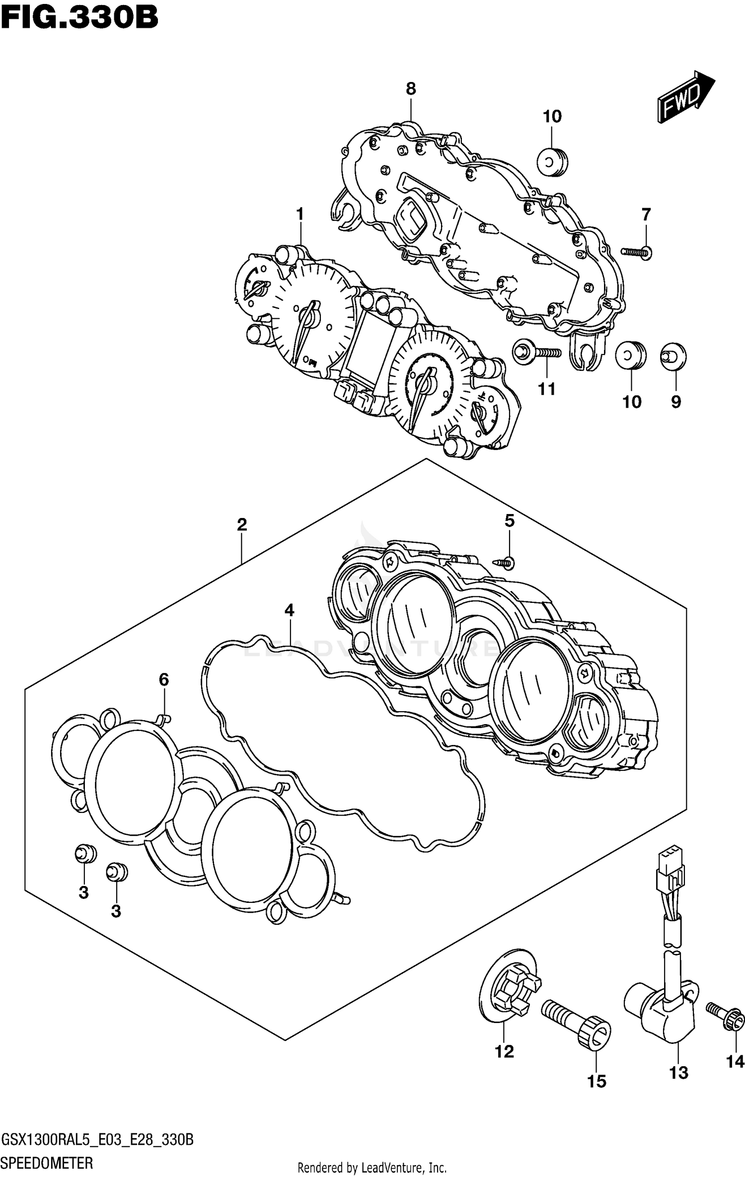SPEEDOMETER (GSX1300RAL5 E28)