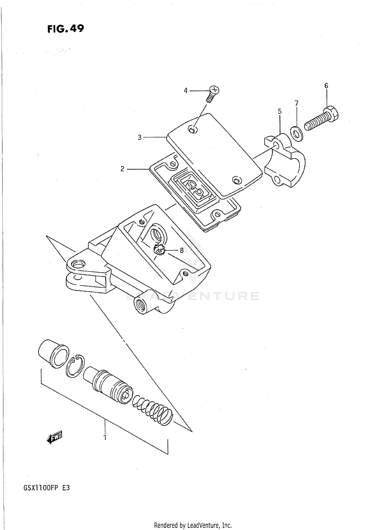 FRONT MASTER CYLINDER (MODEL J)