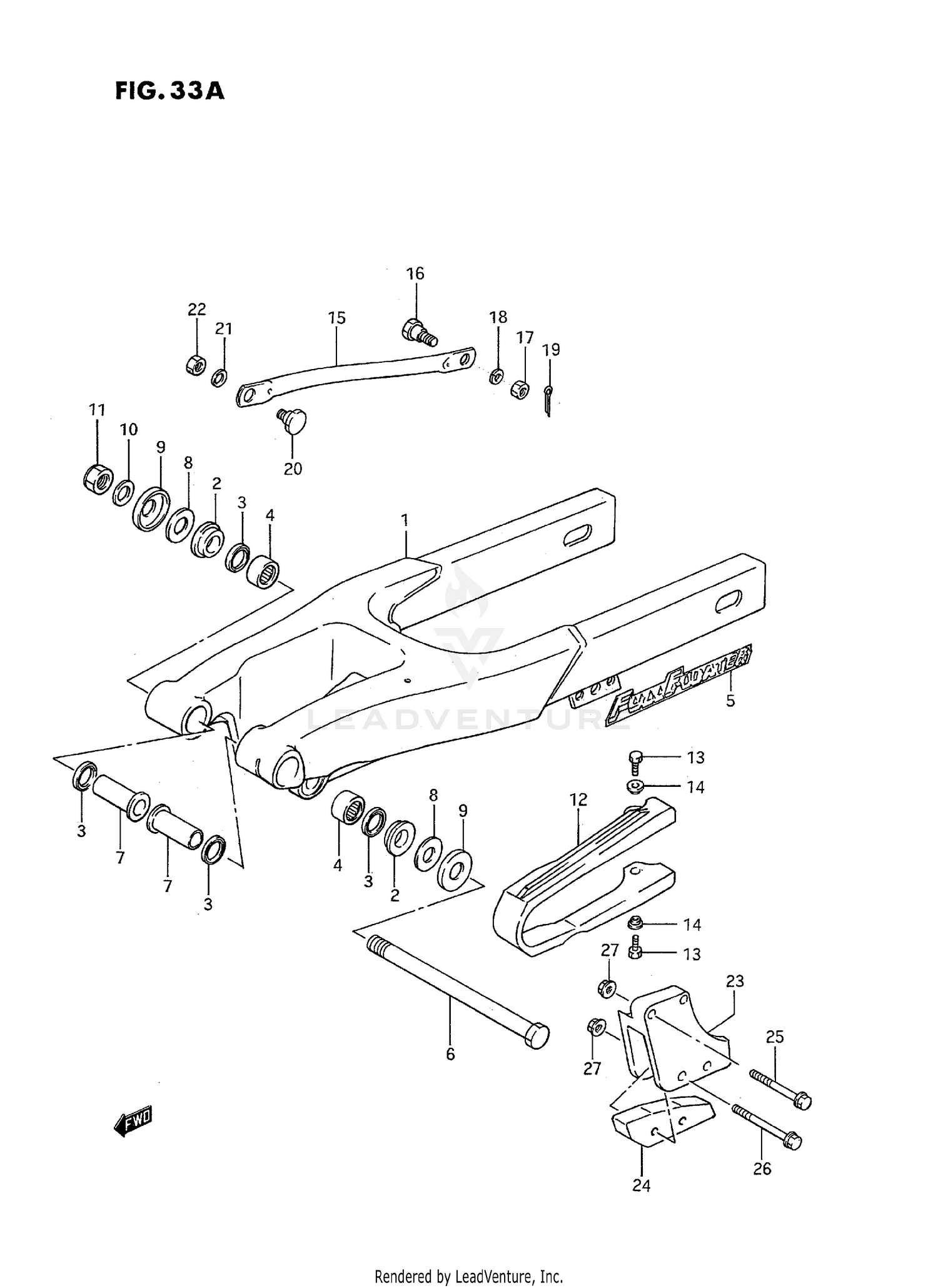 REAR SWINGING ARM (MODEL K)