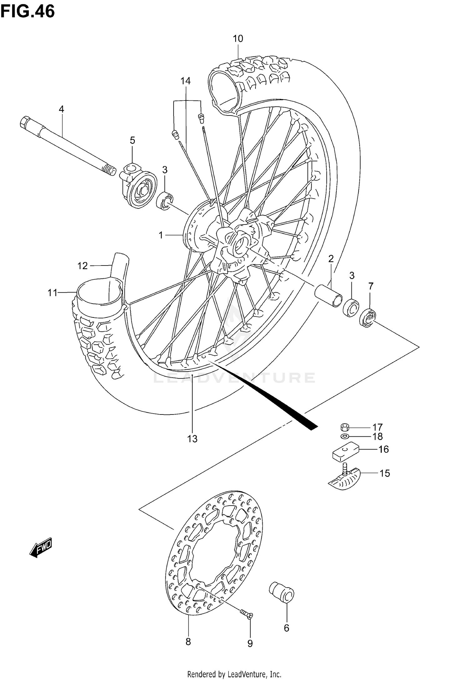 FRONT WHEEL (MODEL K1/K2/K3/K4)