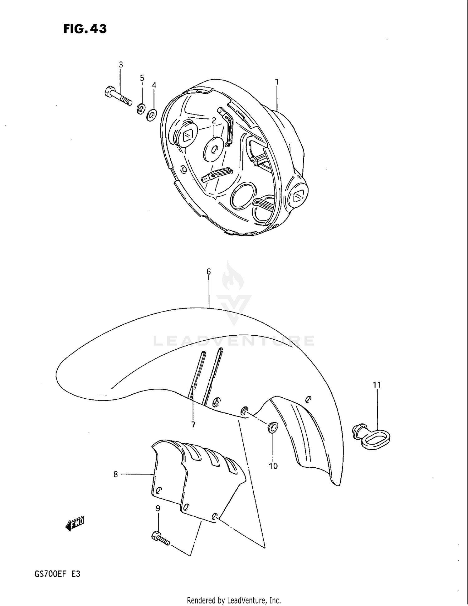 HEADLAMP HOUSING - FRONT FENDER