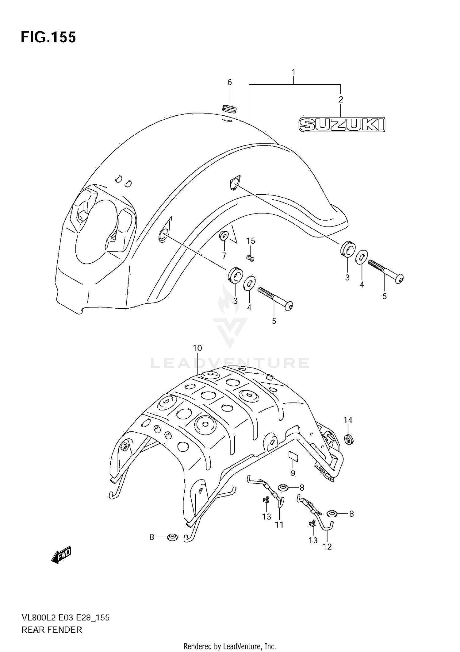 REAR FENDER (VL800  E33)