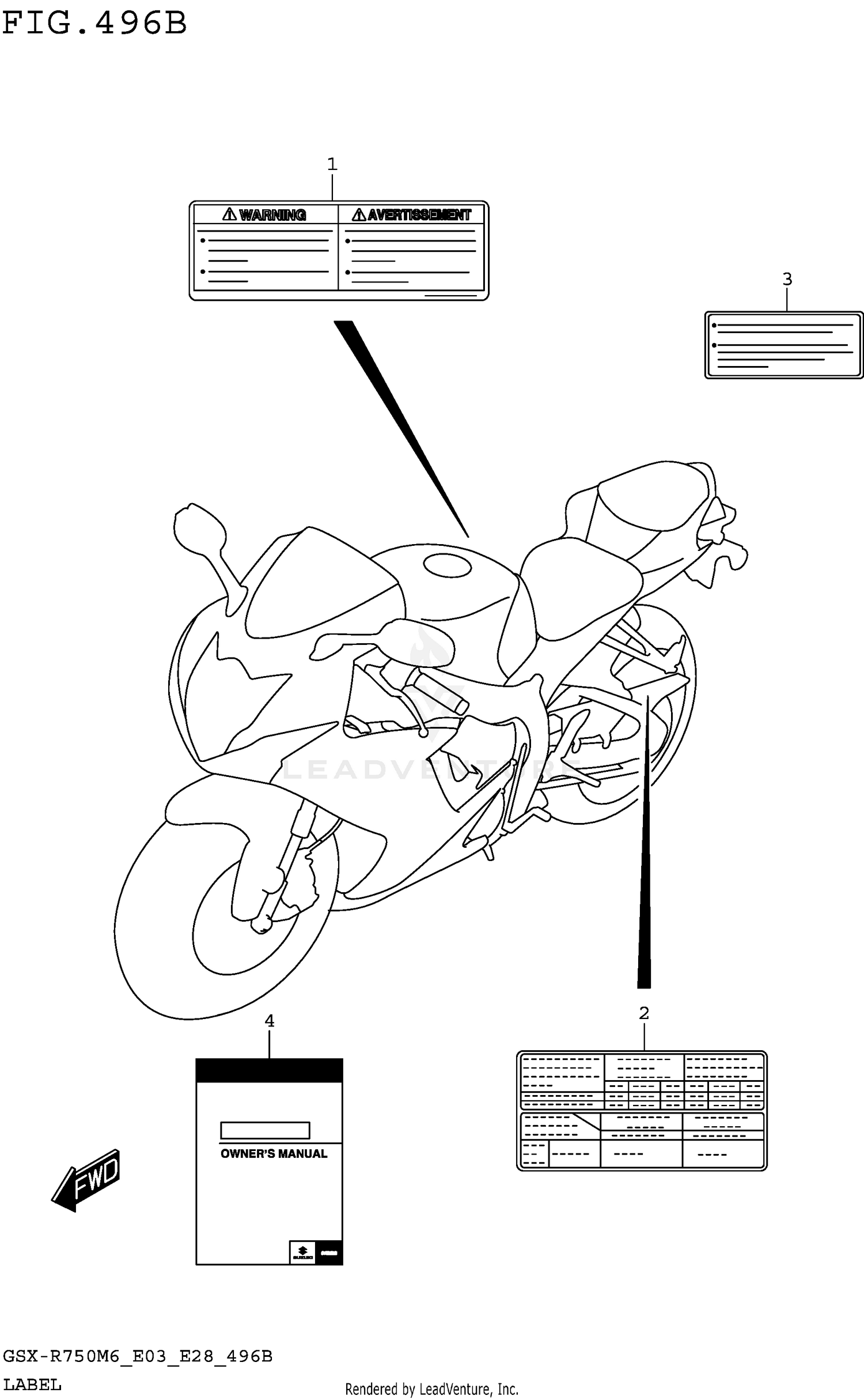 LABEL (GSX-R750M6 E28)