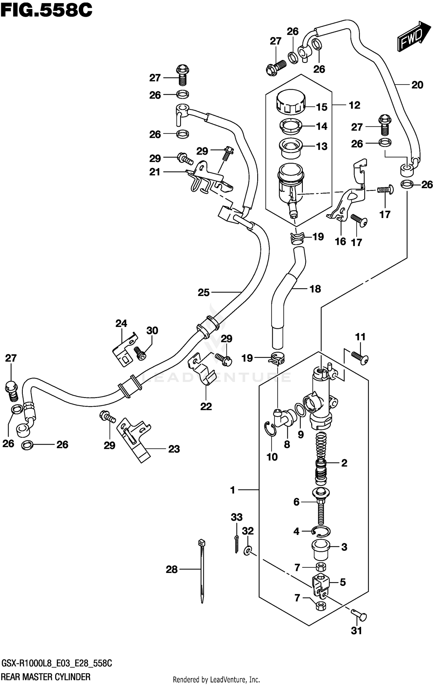 REAR MASTER CYLINDER (GSX-R1000AL8 E03)