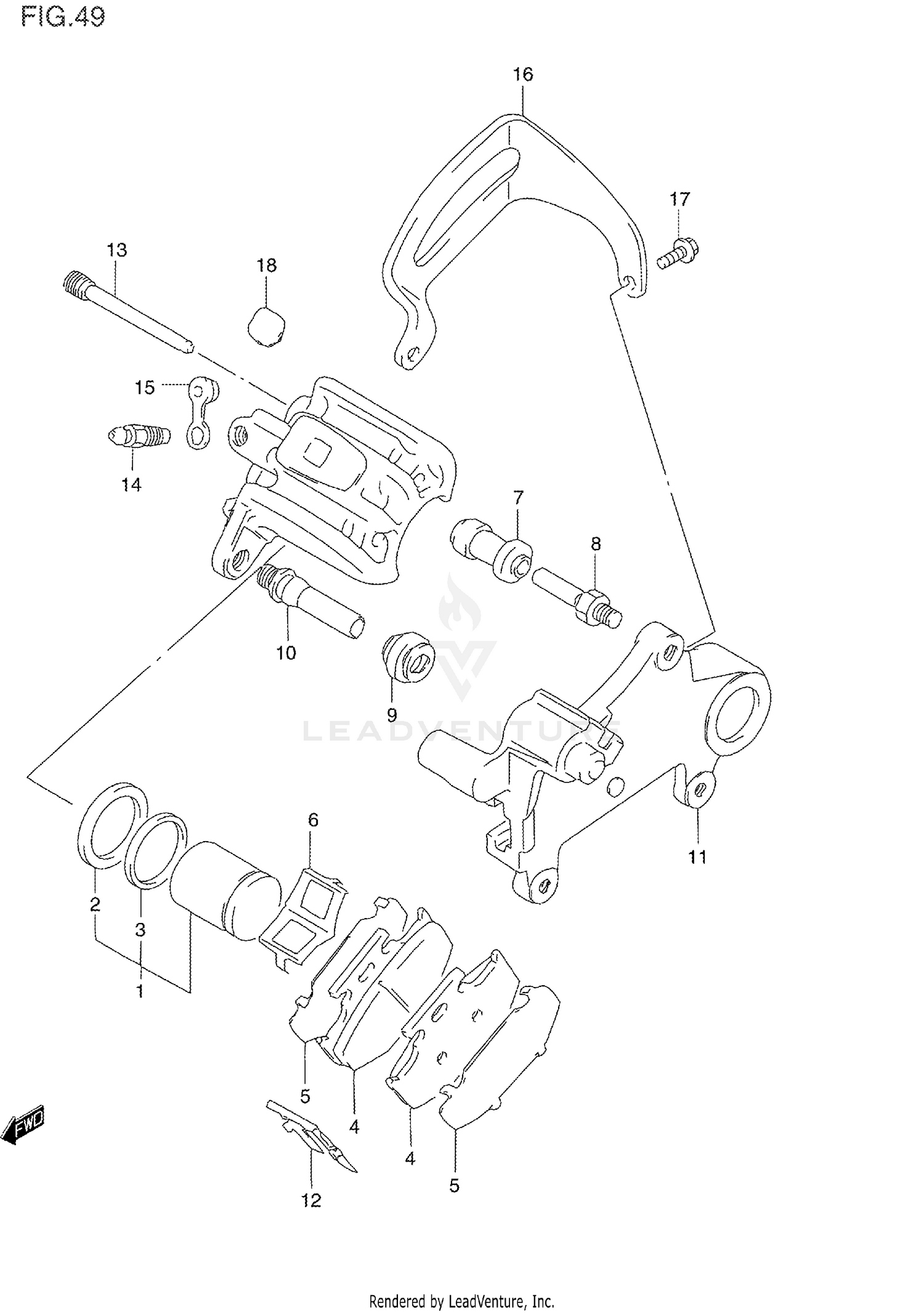 REAR CALIPER (MODEL L/M)