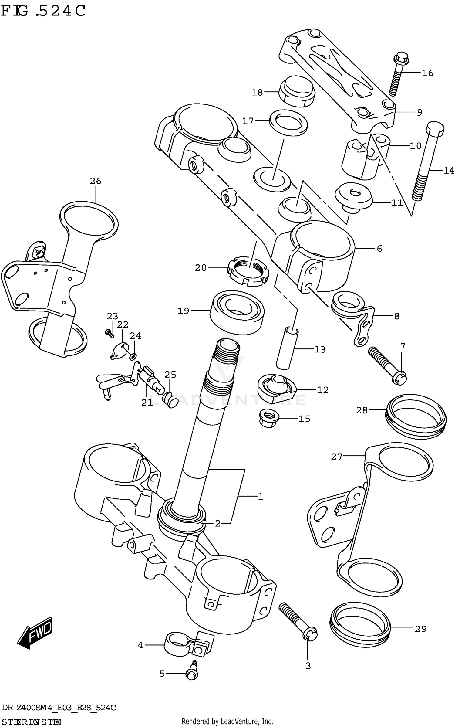 STEERING STEM (DR-Z400SM)
