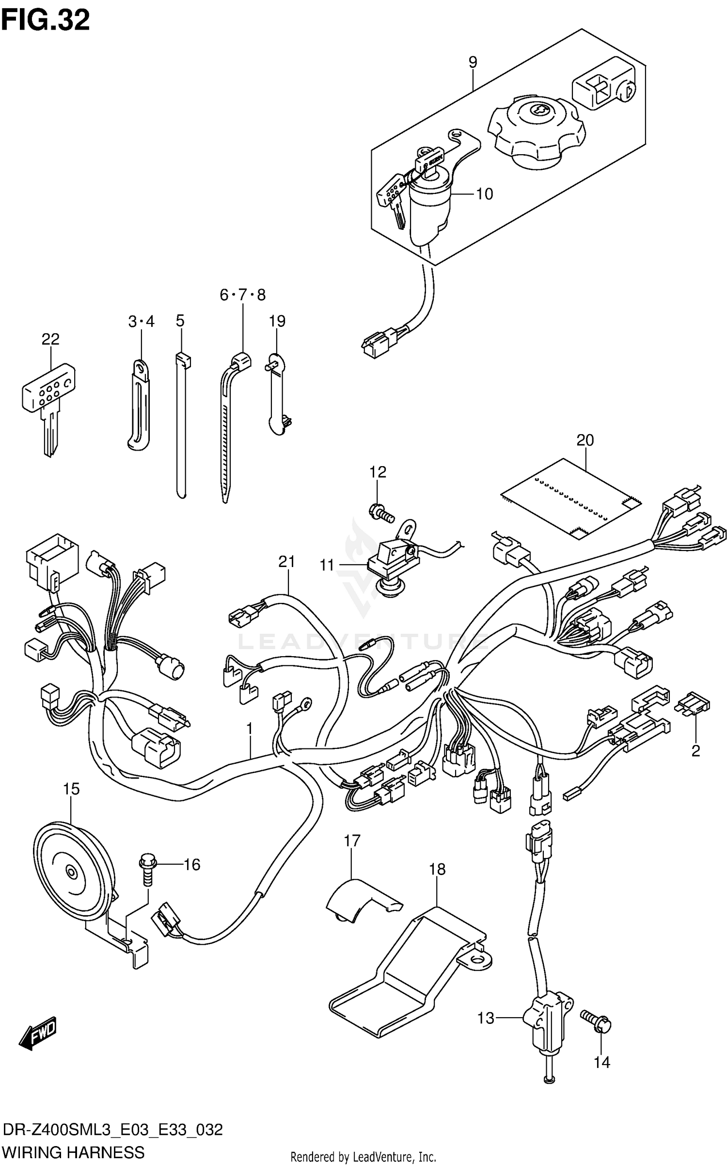 WIRING HARNESS (DR-D400SML3 E03)