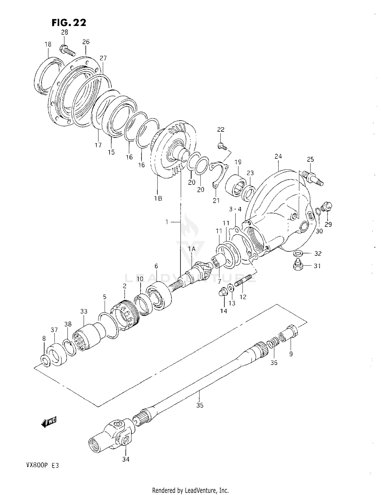 PROPELLER SHAFT-FINAL DRIVE GEAR