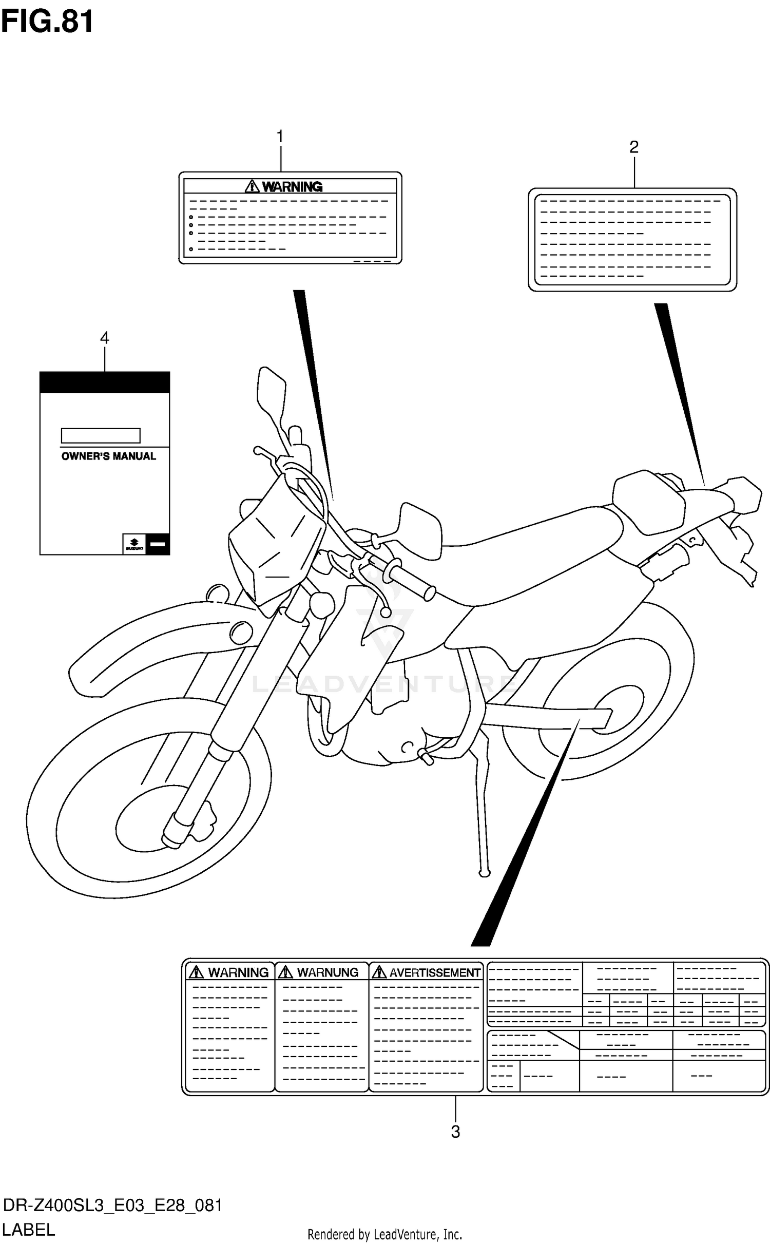 LABEL (DR-Z400SL3 E03)