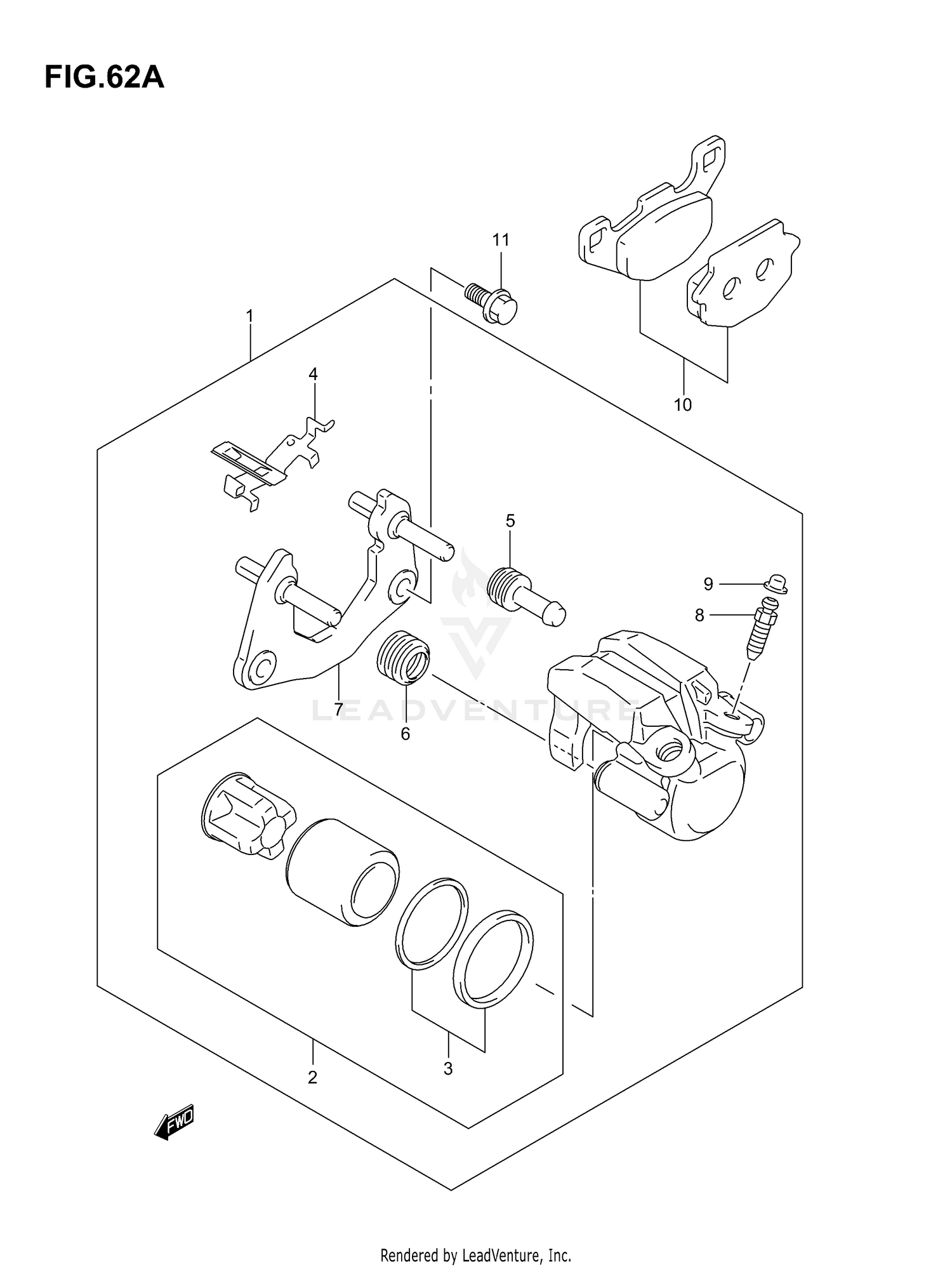 REAR CALIPER (MODEL K5/K6/K7)