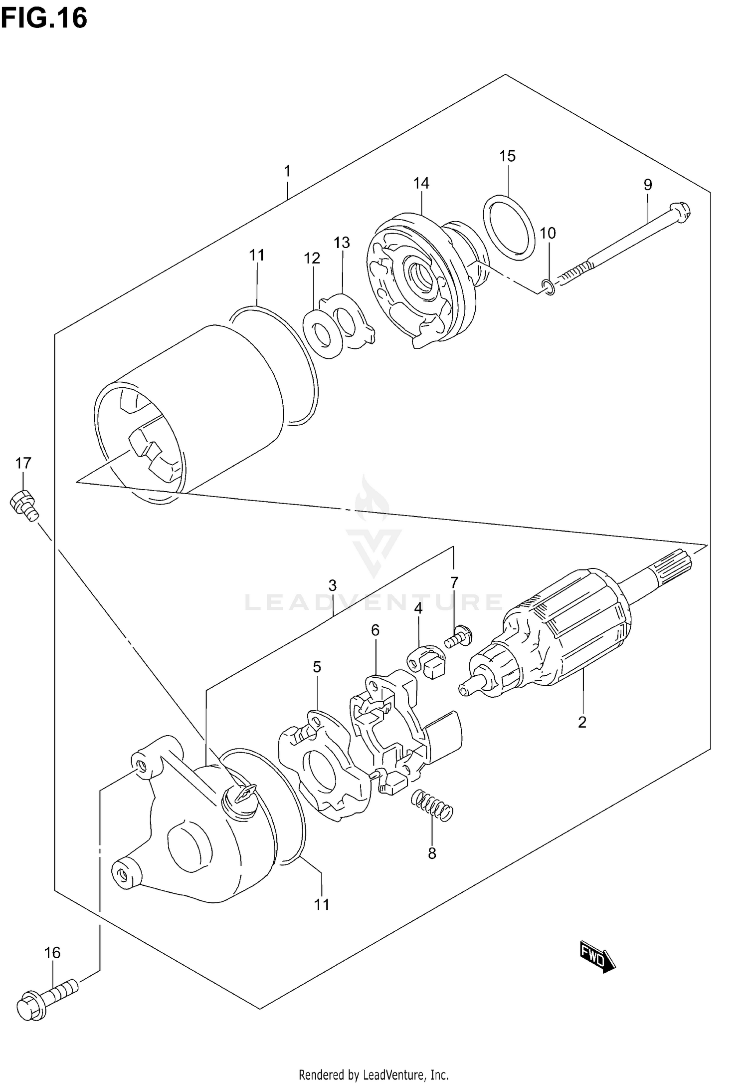 STARTING MOTOR (MODEL K1)