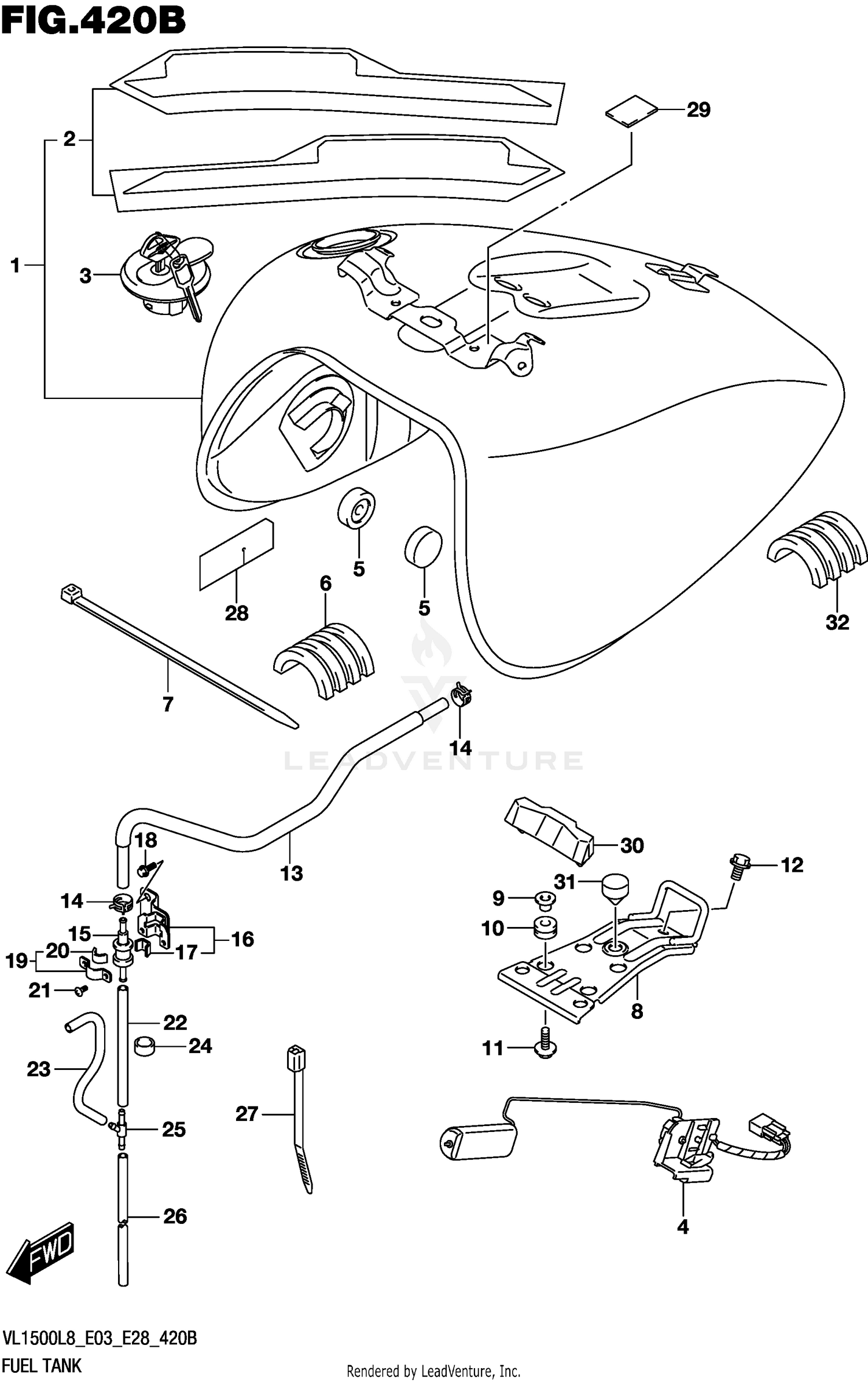 FUEL TANK (VL1500BL8 E28)