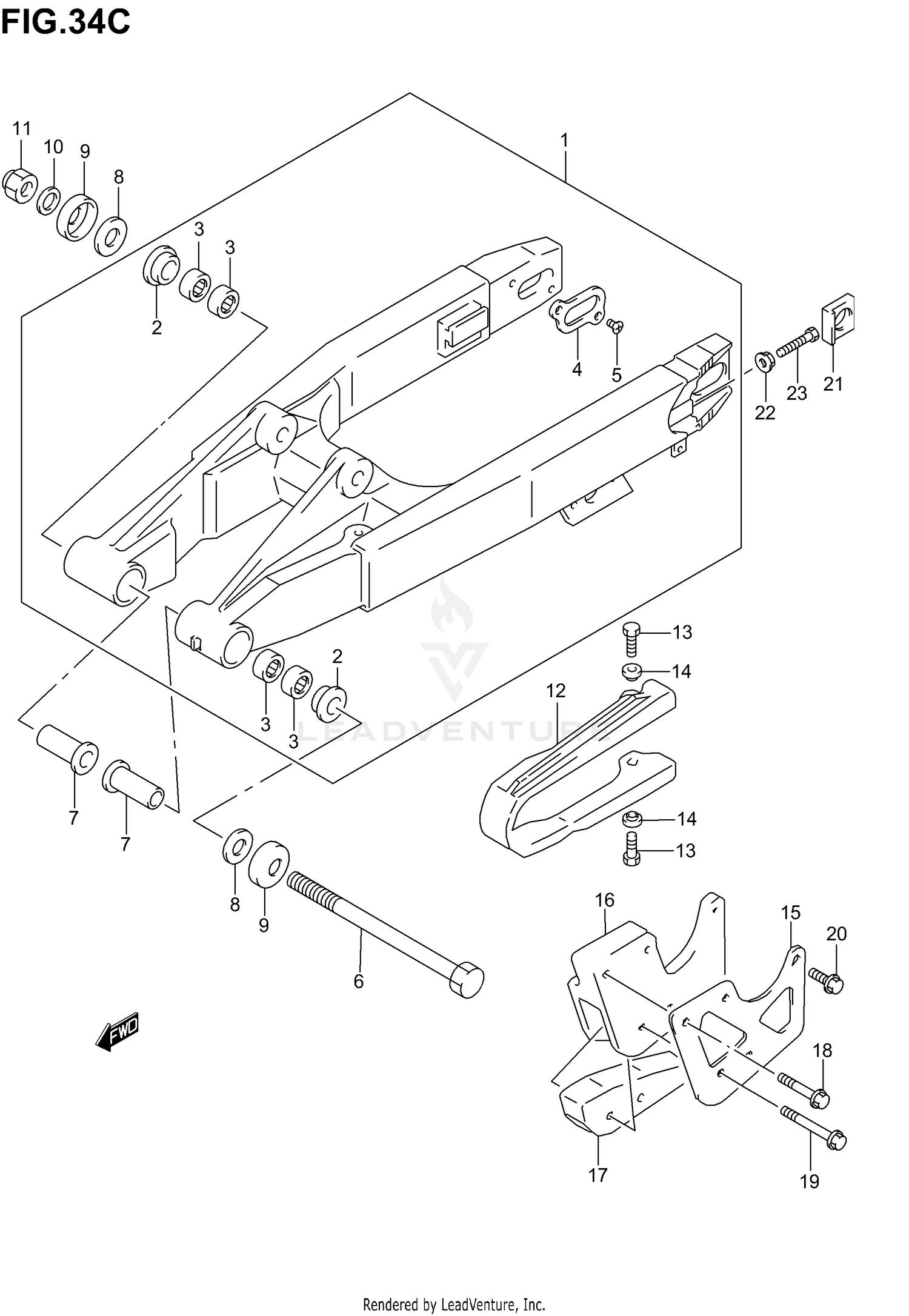 REAR SWINGING ARM (MODEL K5/K6)
