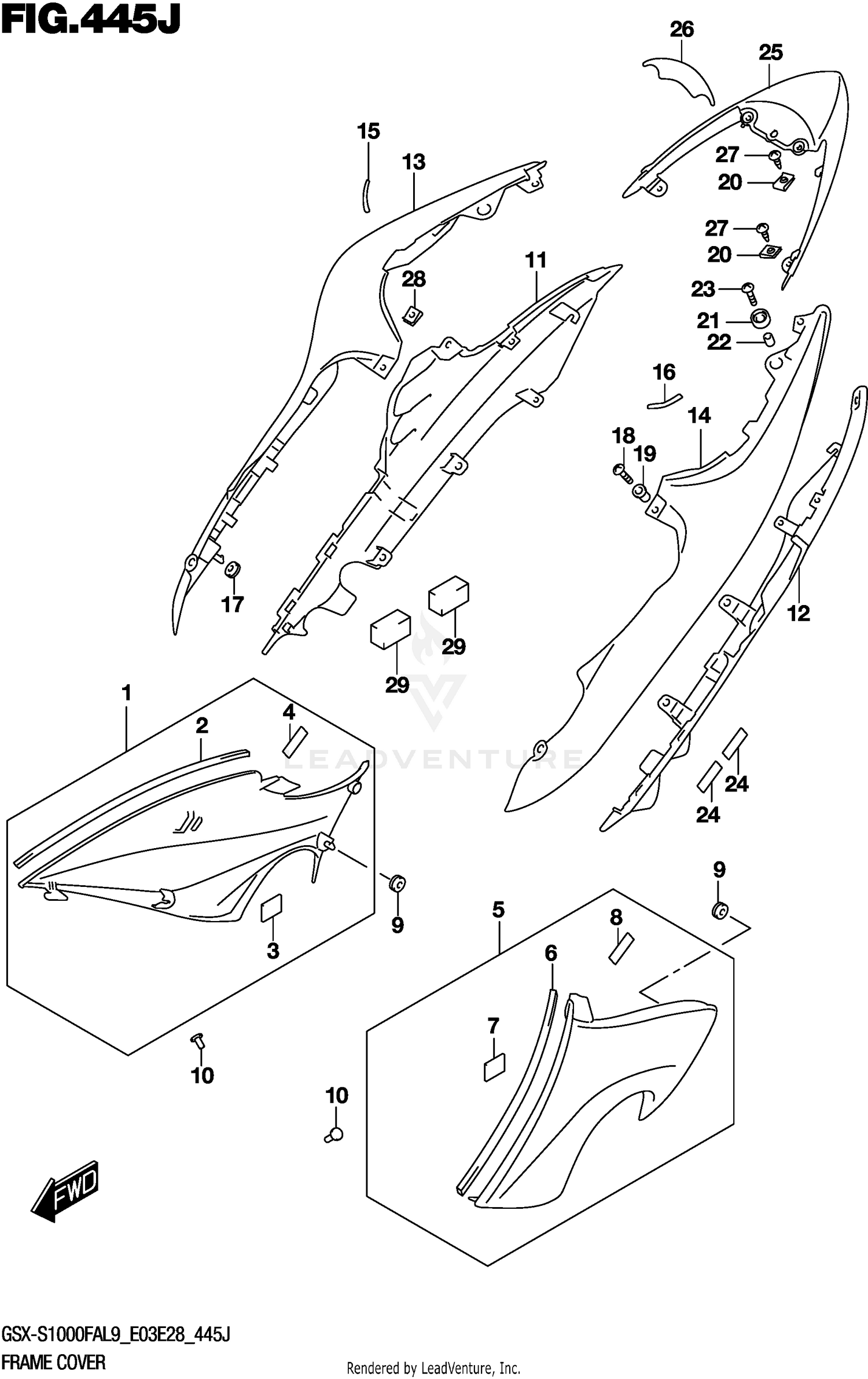 FRAME COVER (GSX-S1000FZAL9 E33)