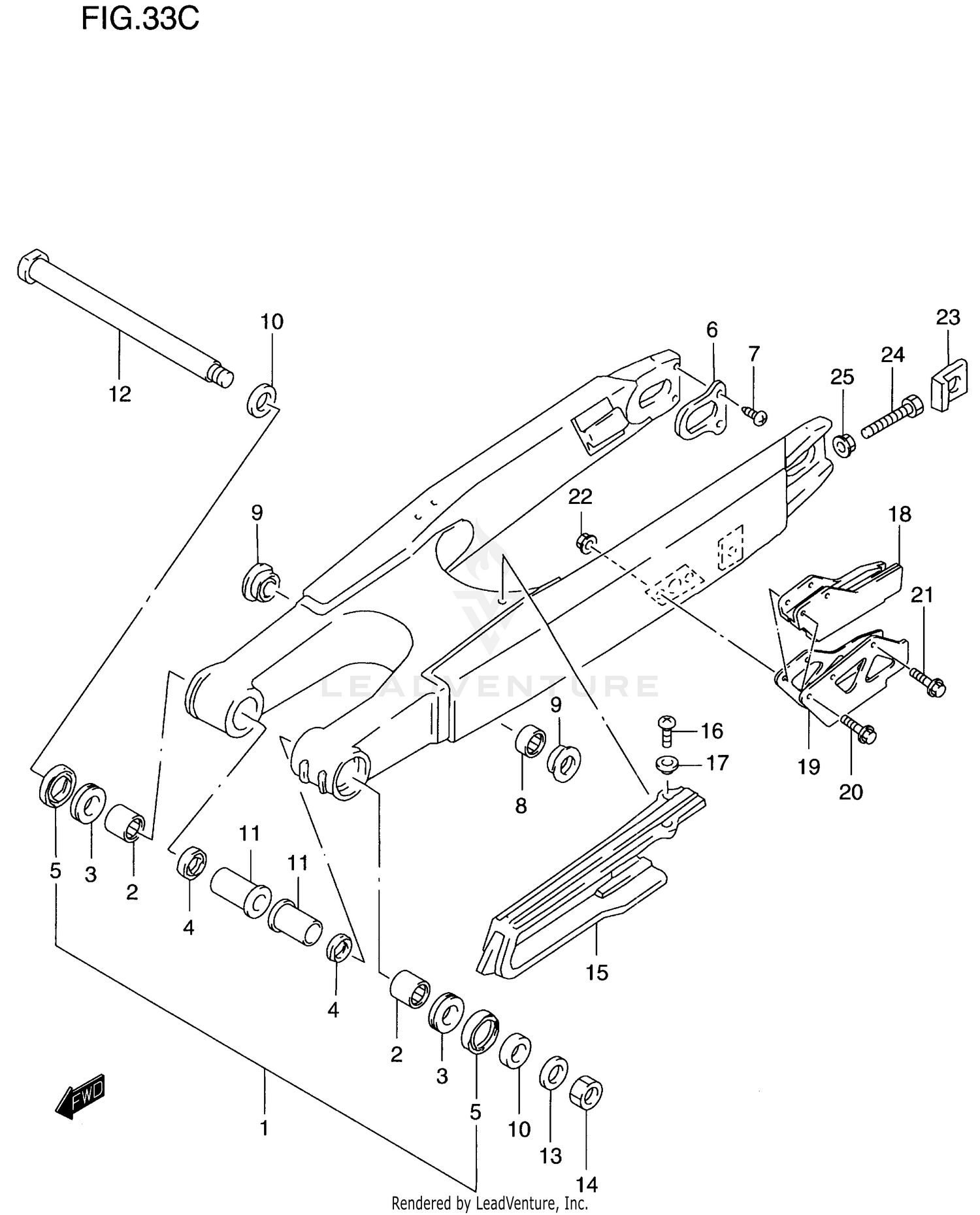 REAR SWINGING ARM (MODEL X)
