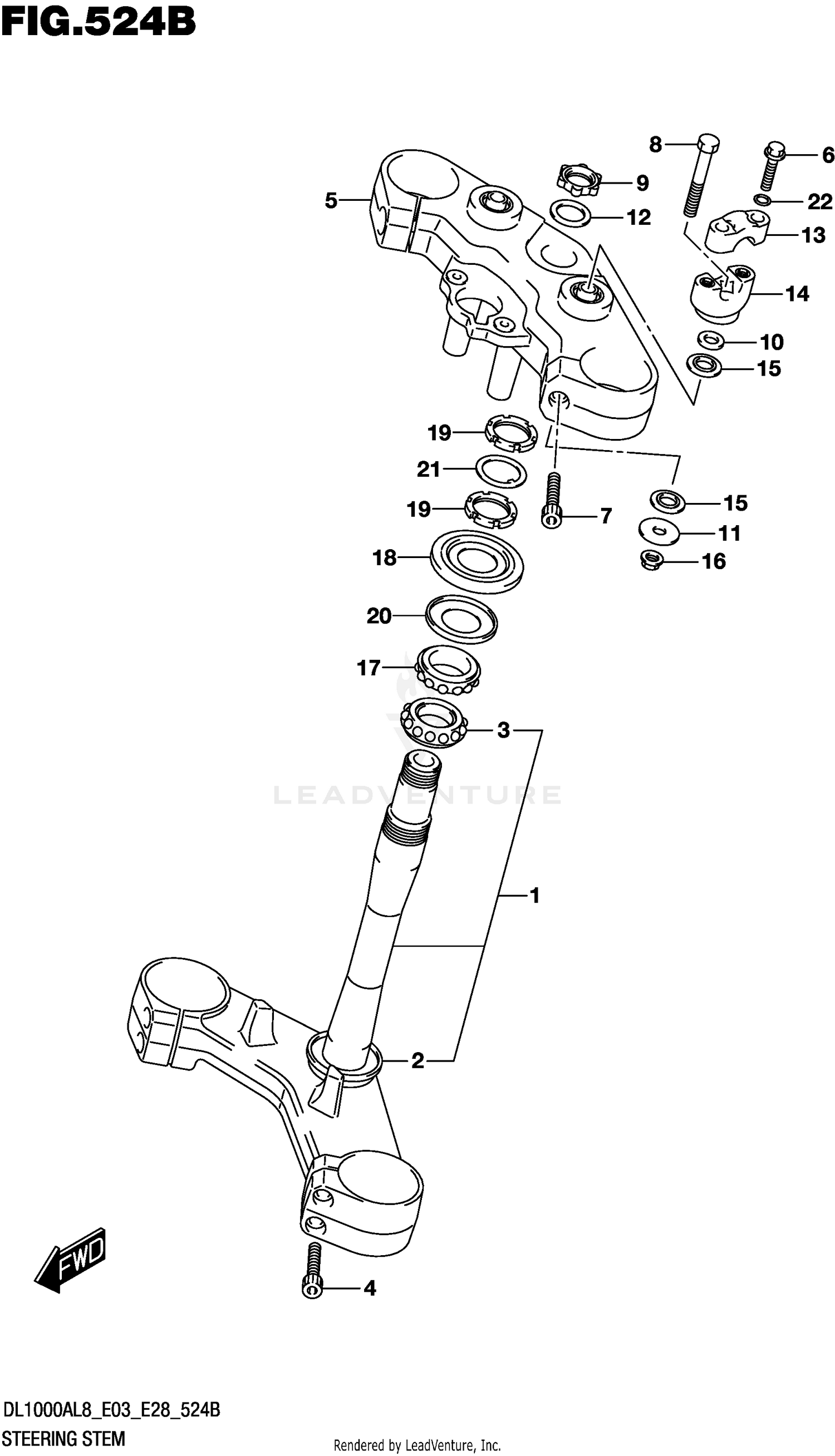 STEERING STEM (DL1000AL8 E28)