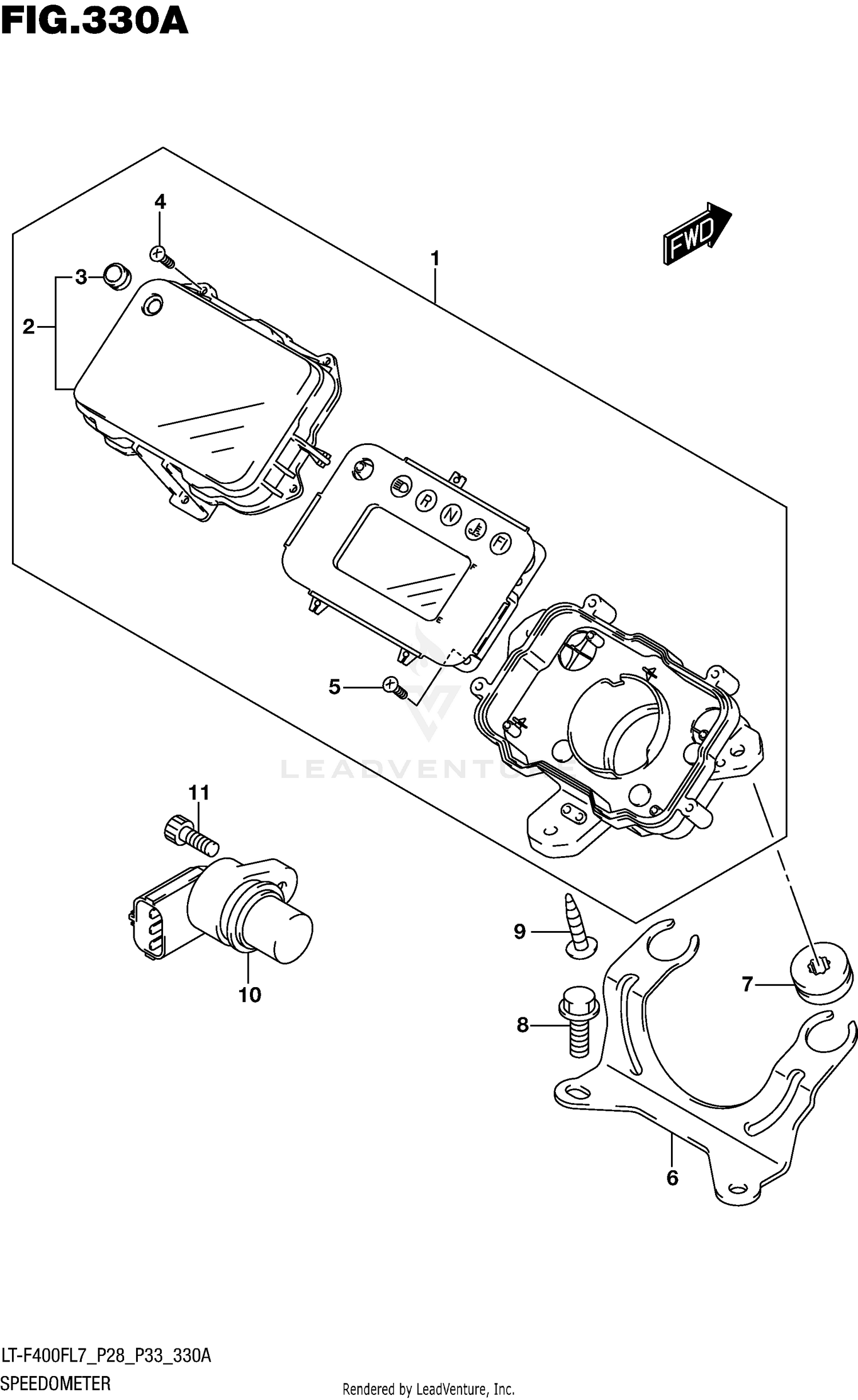 SPEEDOMETER (LT-F400FL7 P28)