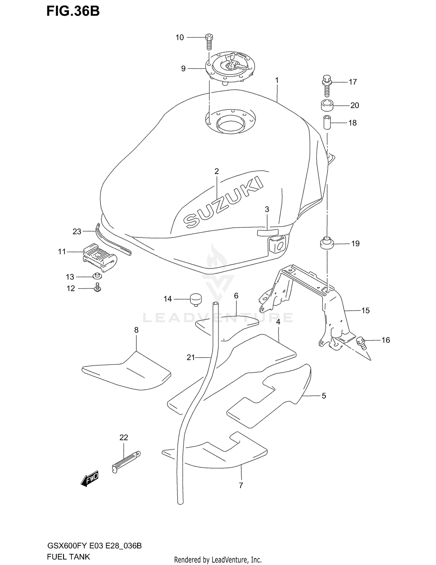 FUEL TANK (MODEL K2/K3)
