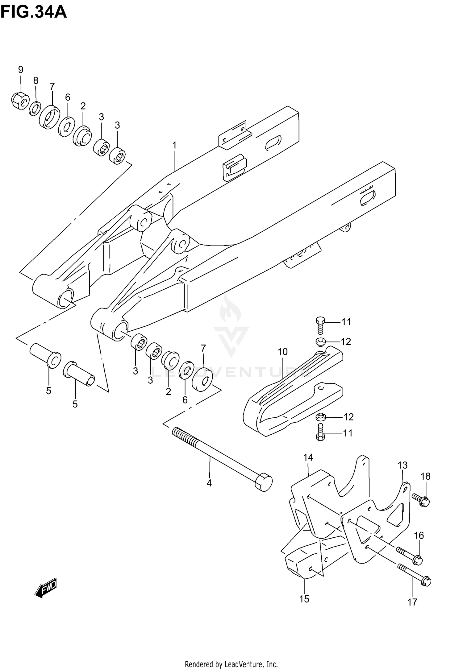 REAR SWINGING ARM (MODEL K3)