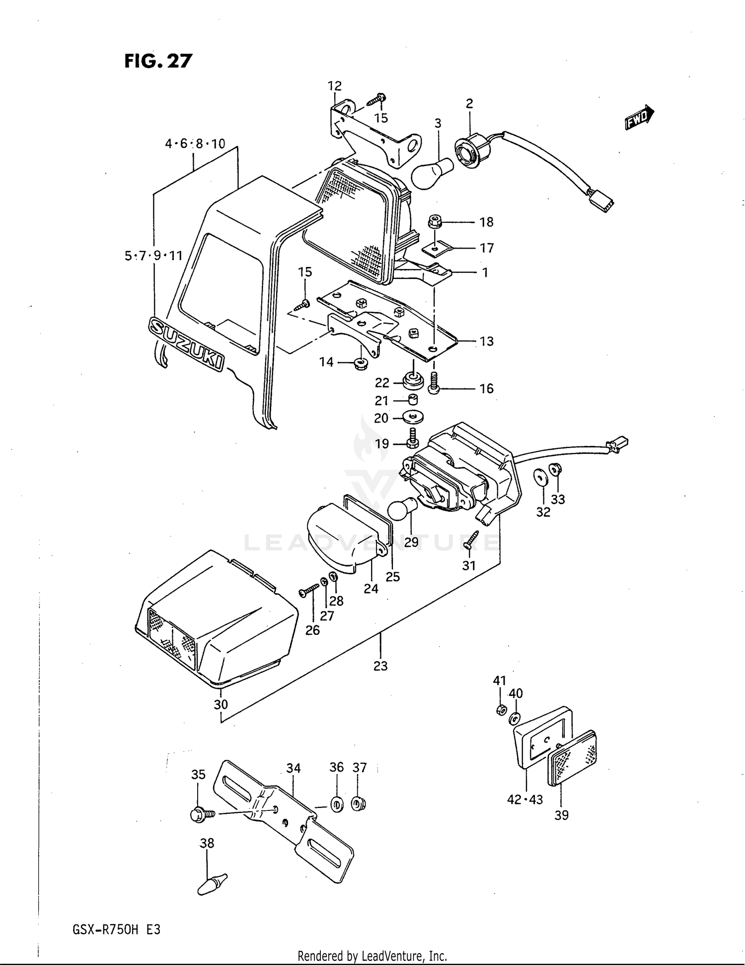 TAIL LAMP - LICENSE LAMP