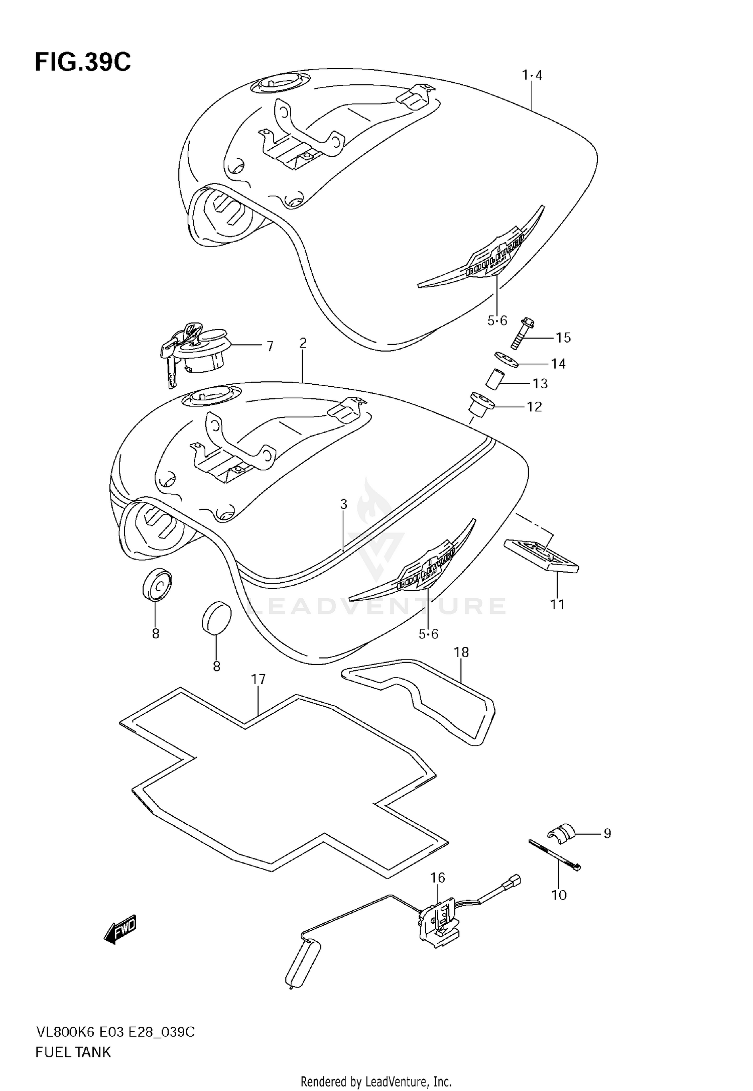FUEL TANK (MODEL K9)