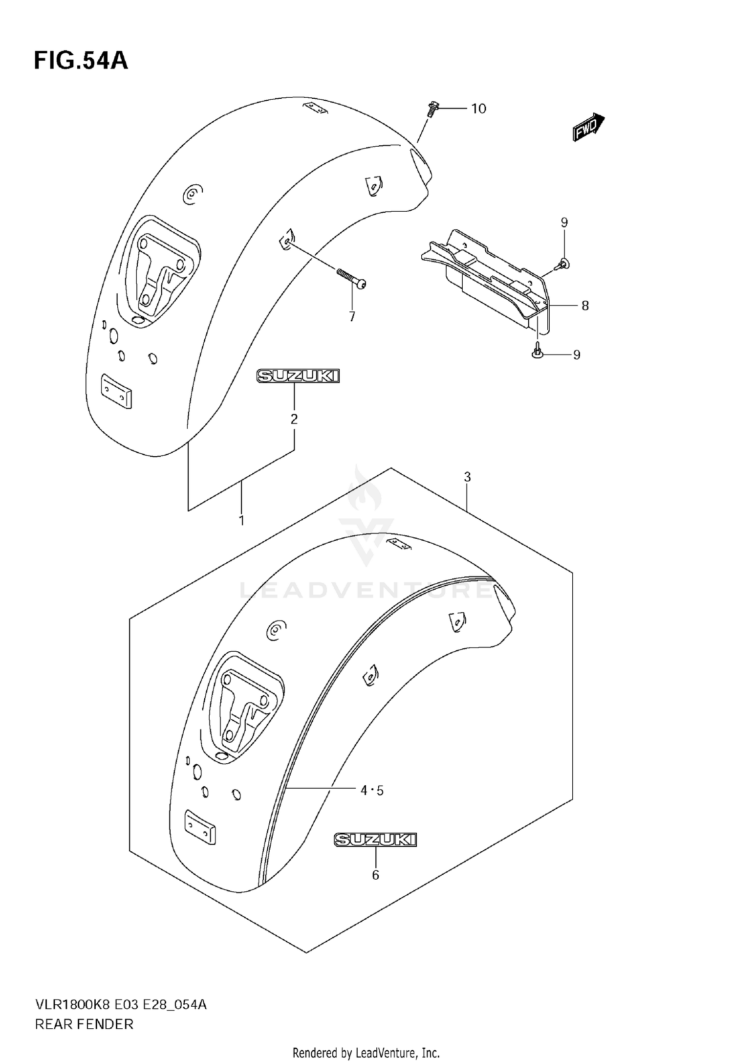 REAR FENDER (MODEL K9)