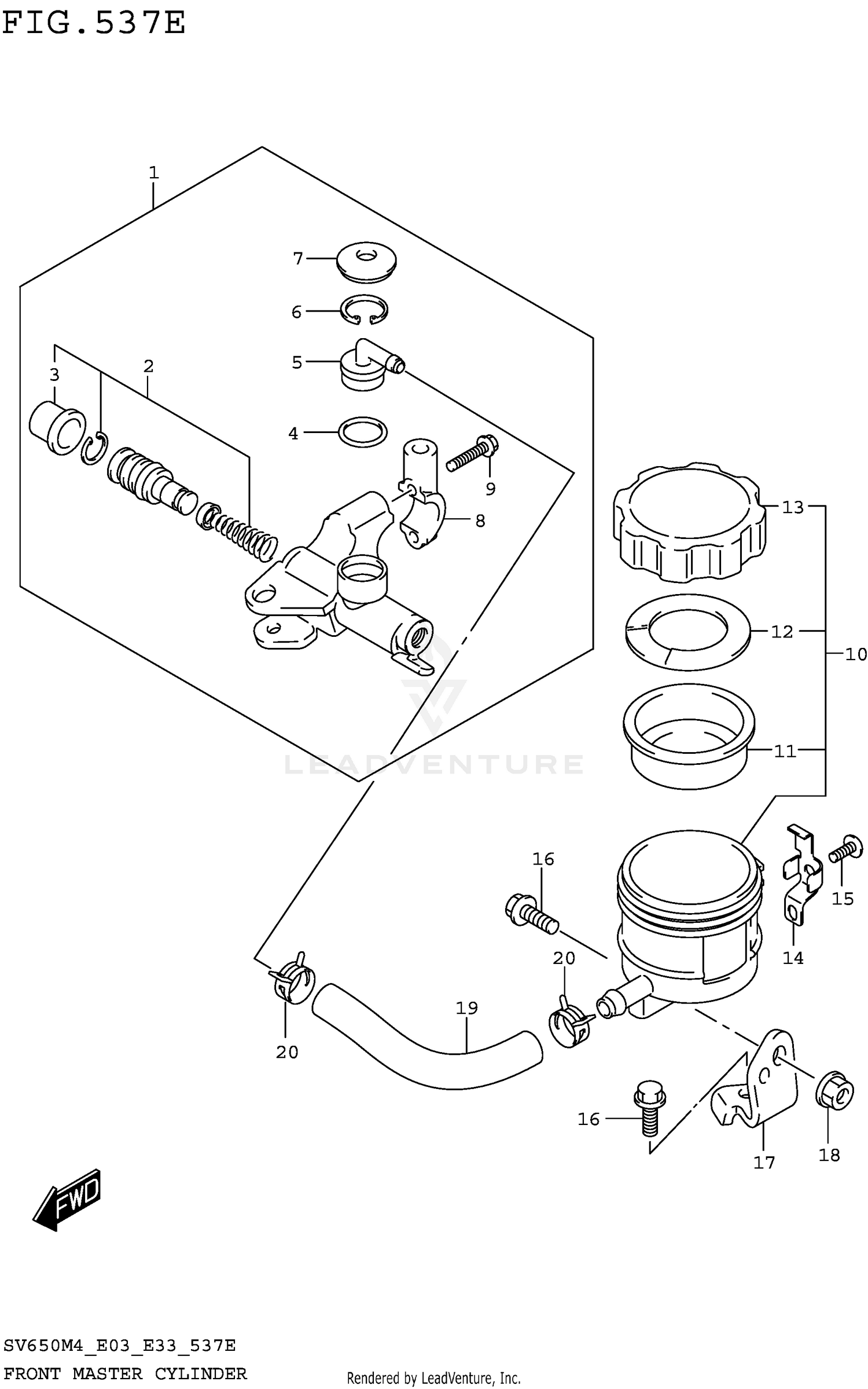 FRONT MASTER CYLINDER (SV650XAM4 E28)