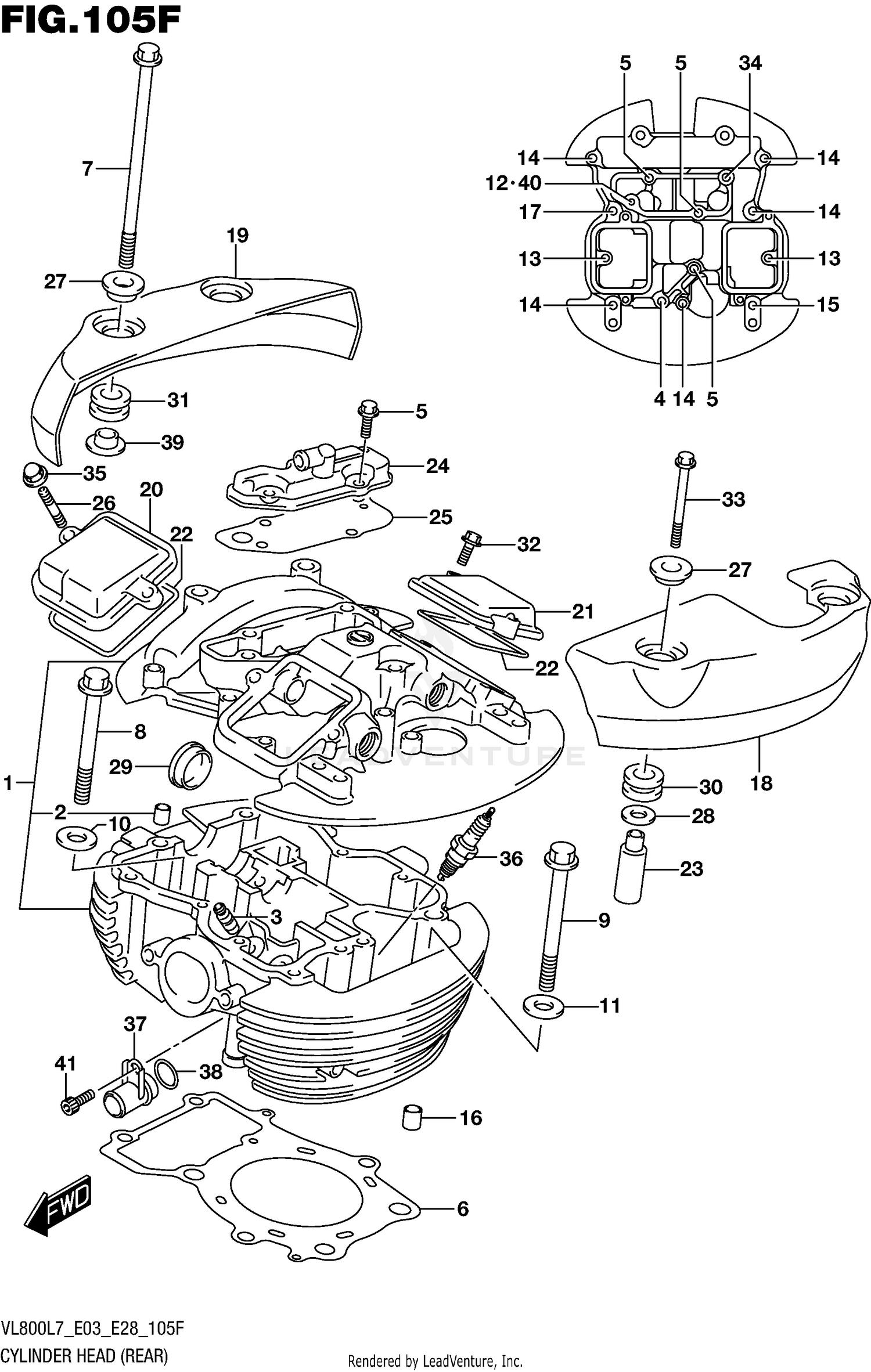 CYLINDER HEAD (REAR) (VL800TL7 E33)