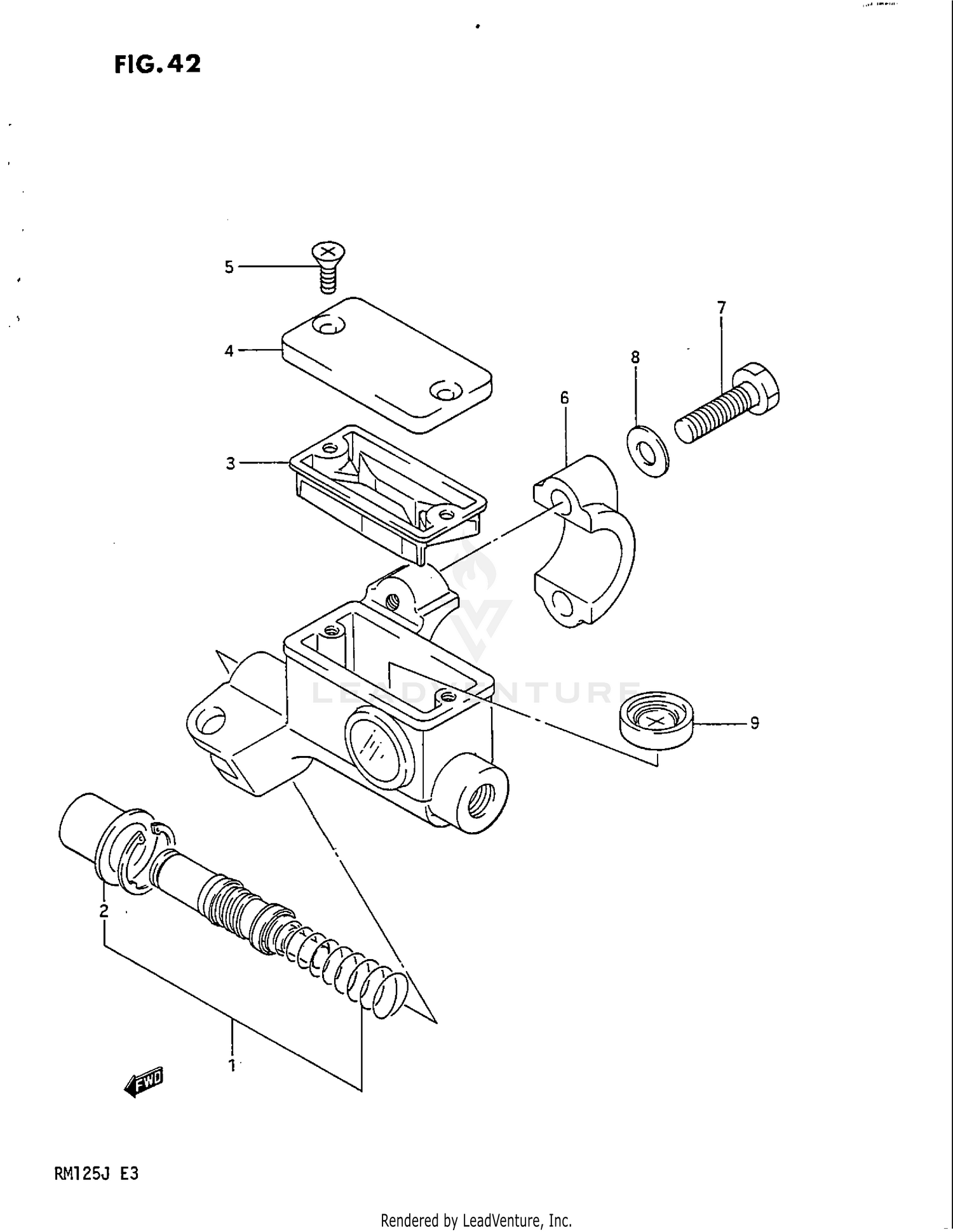 FRONT MASTER CYLINDER (MODEL H/J)