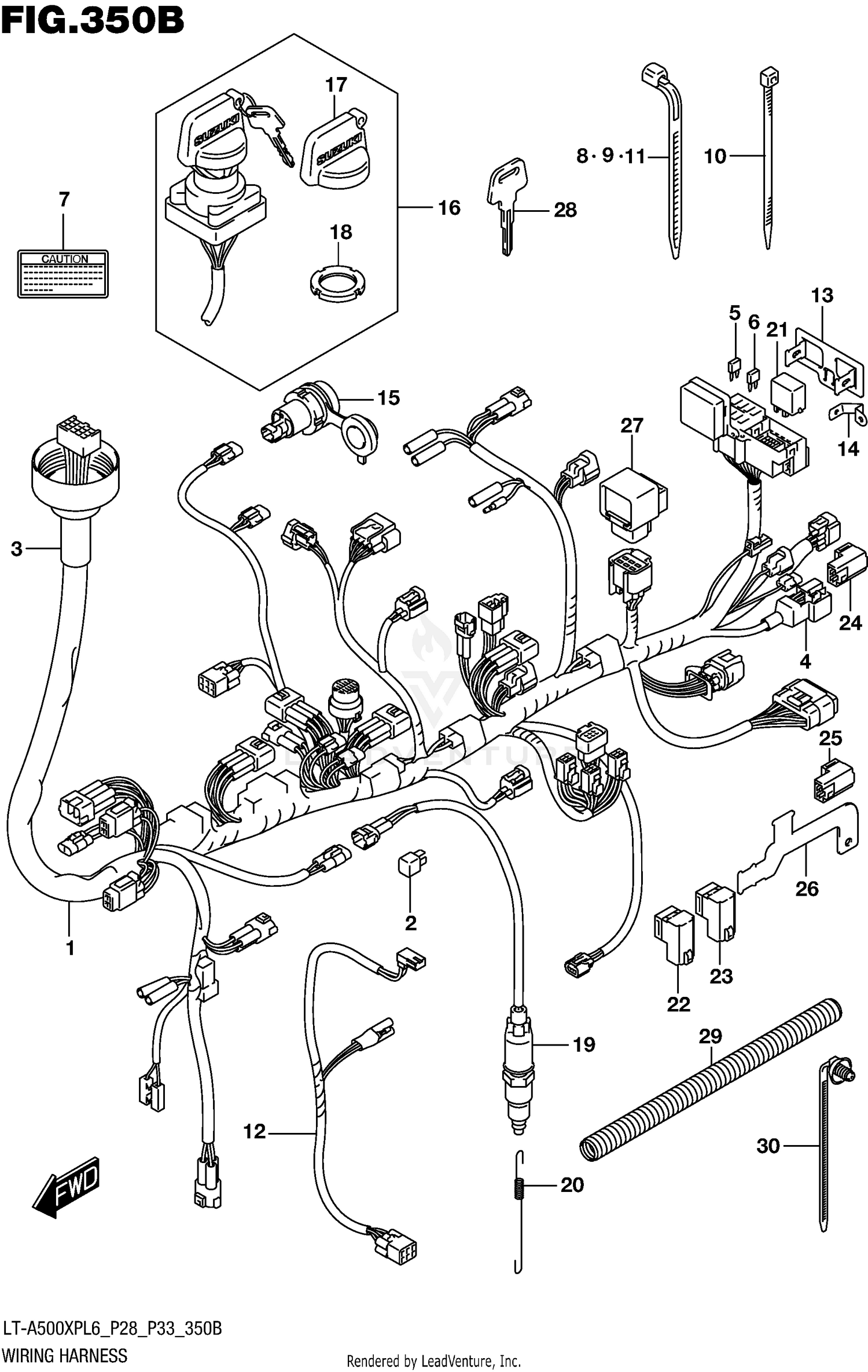 WIRING HARNESS (LT-A500XPL6 P33)
