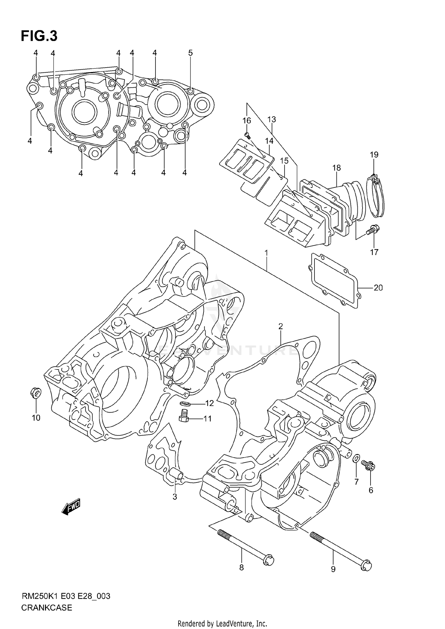 CRANKCASE (MODEL K1/K2)