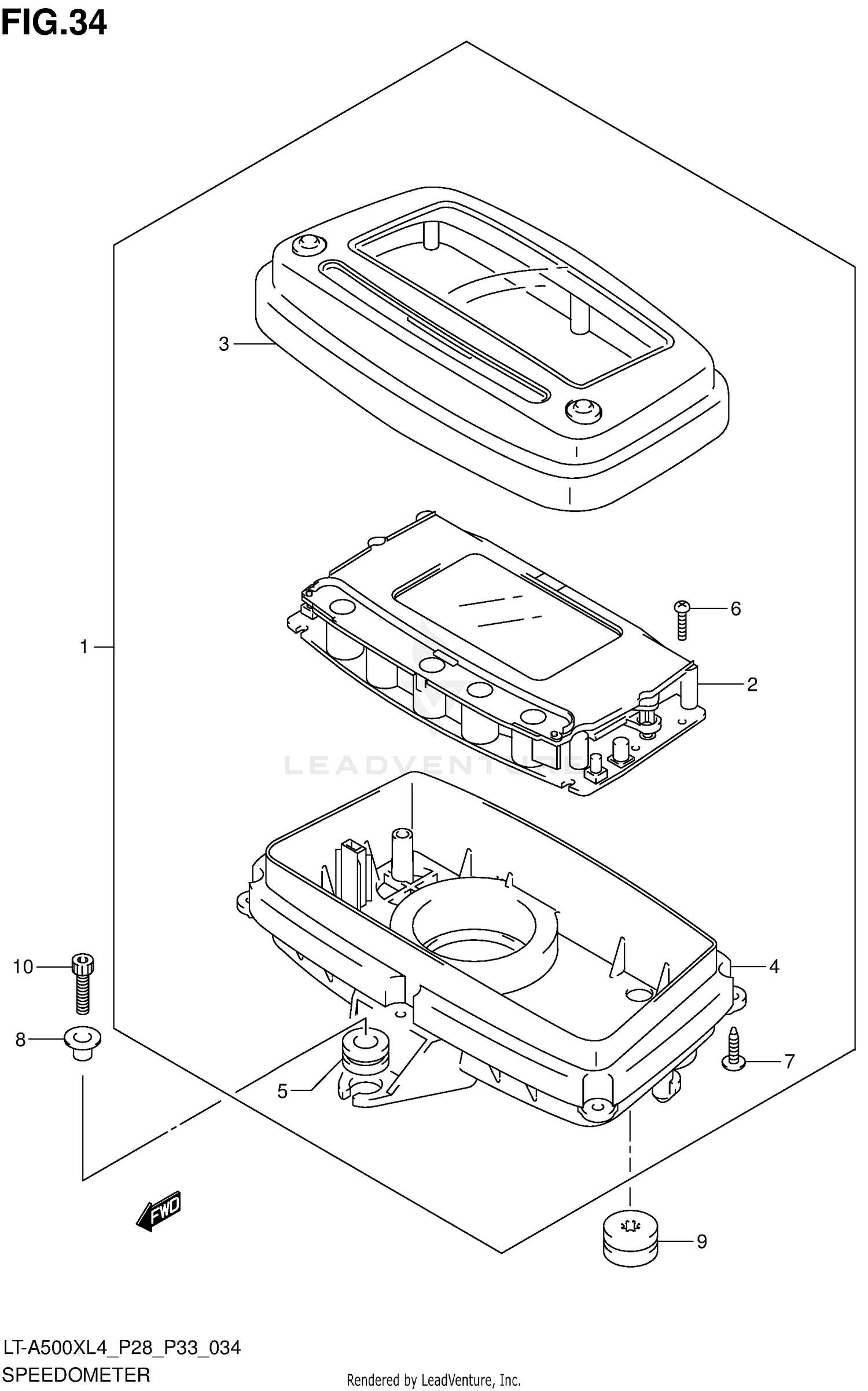 SPEEDOMETER (LT-A500XL4 P28)