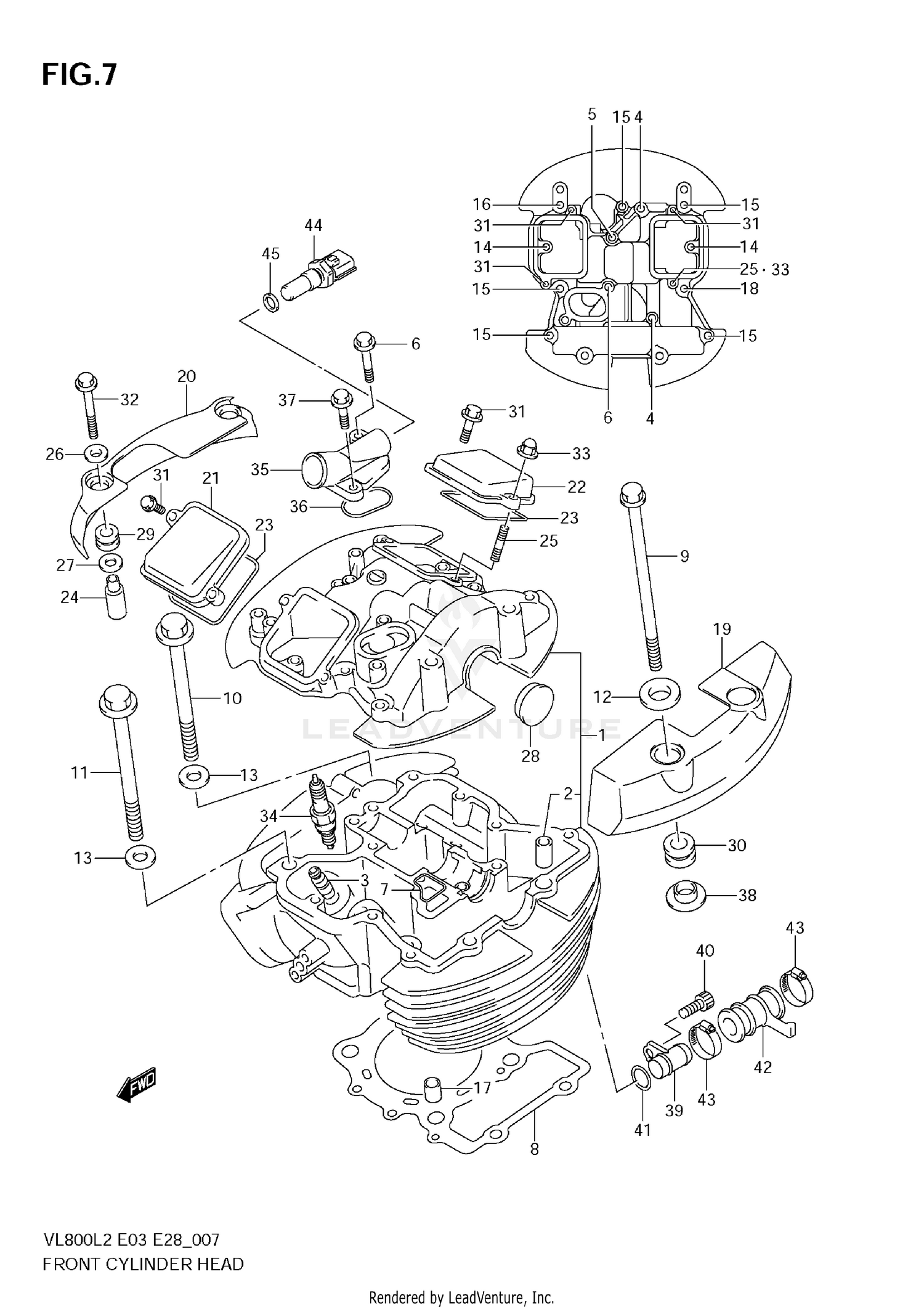 FRONT CYLINDER HEAD (VL800C  E33)