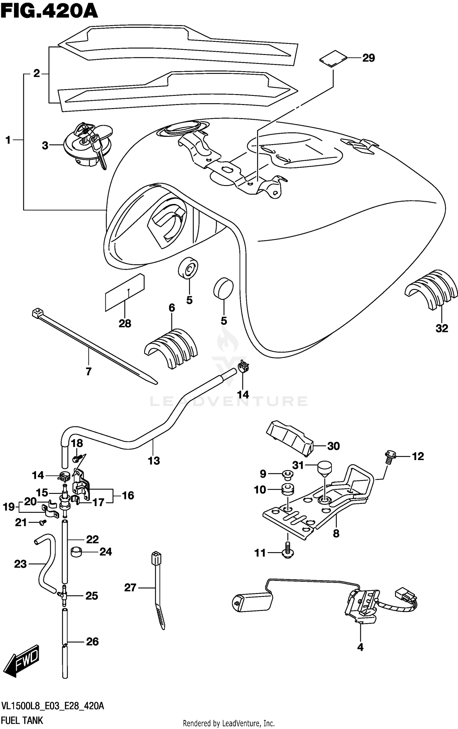 FUEL TANK (VL1500BL8 E03)