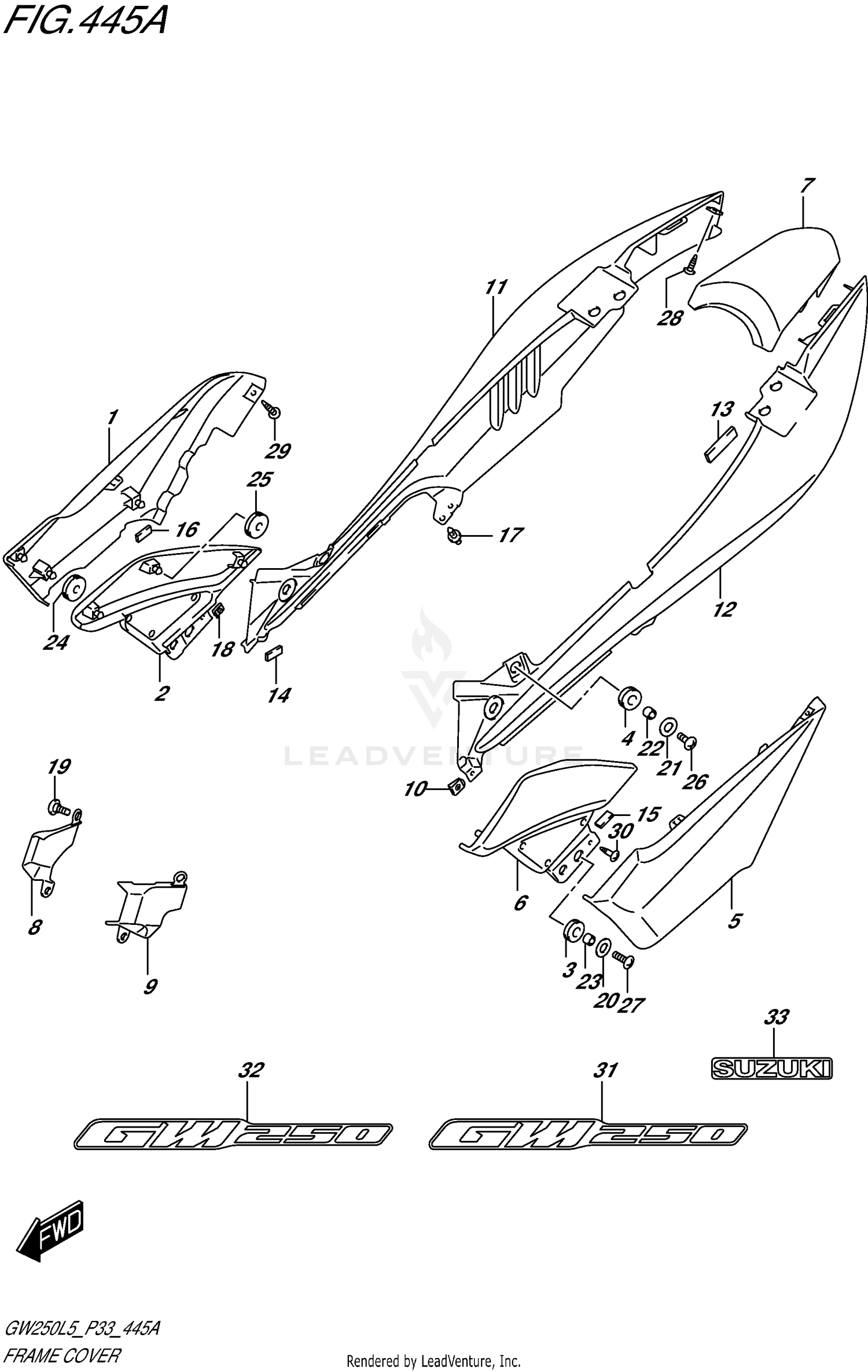 FRAME COVER (GW250L5 P33)