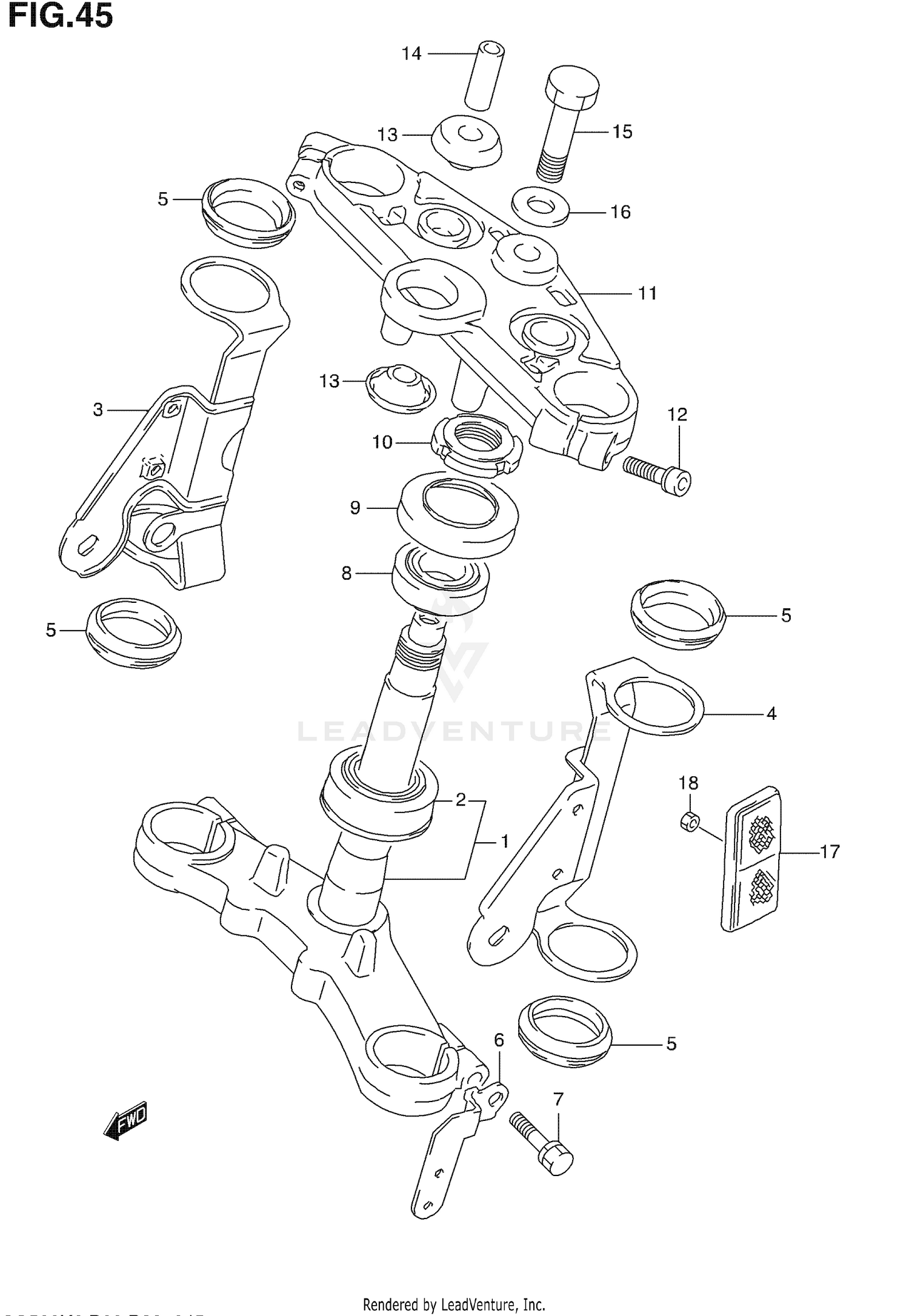 STEERING STEM (NOT FOR U.S. MARKET)