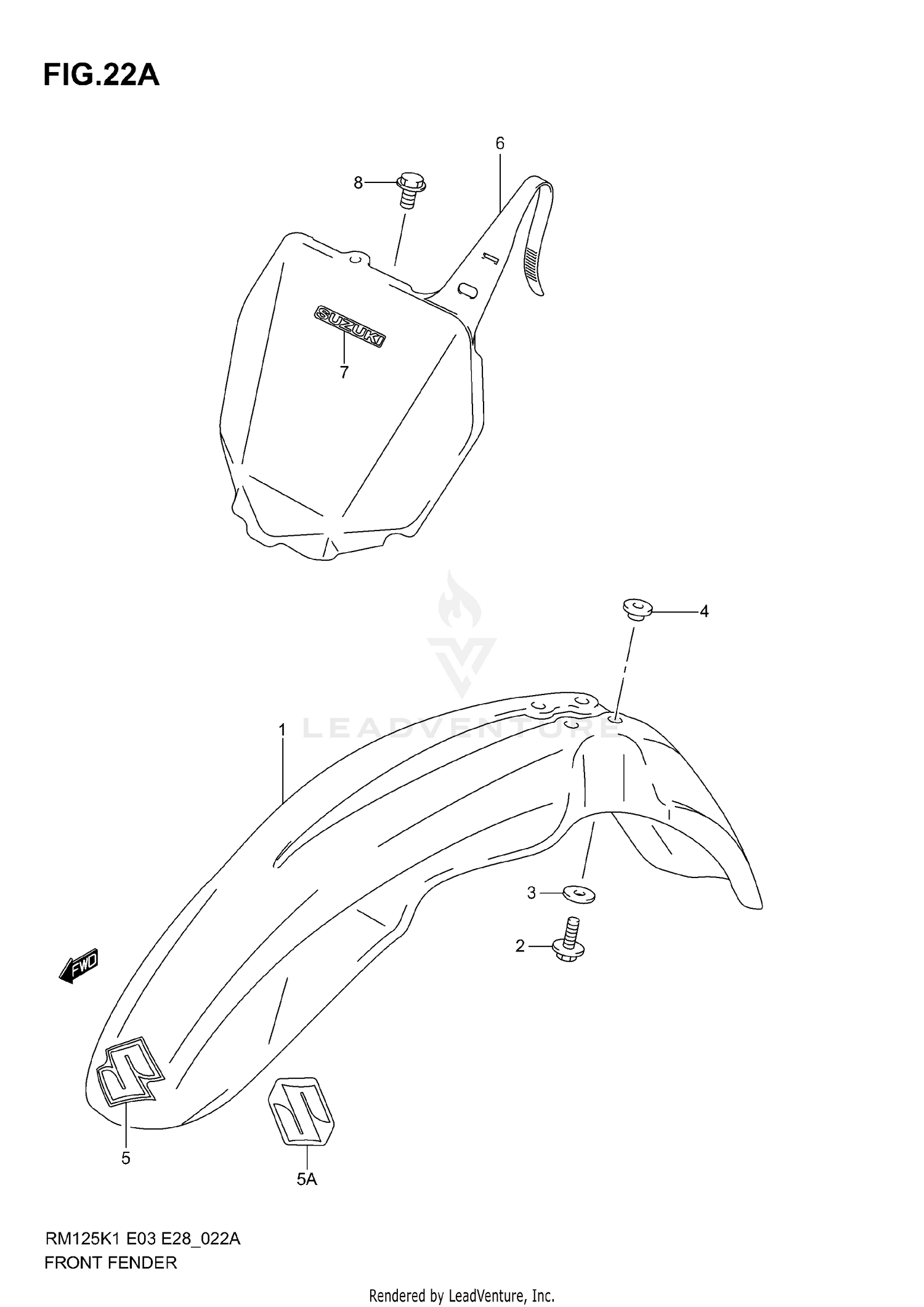 FRONT FENDER (MODEL K4/K5/K6)