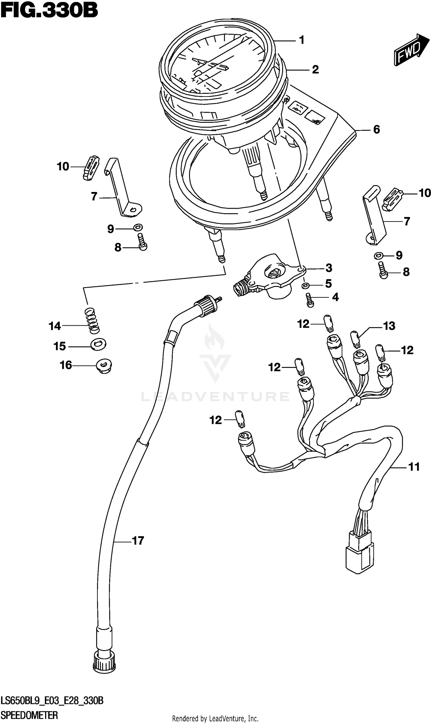 SPEEDOMETER (LS650BL9 E28)