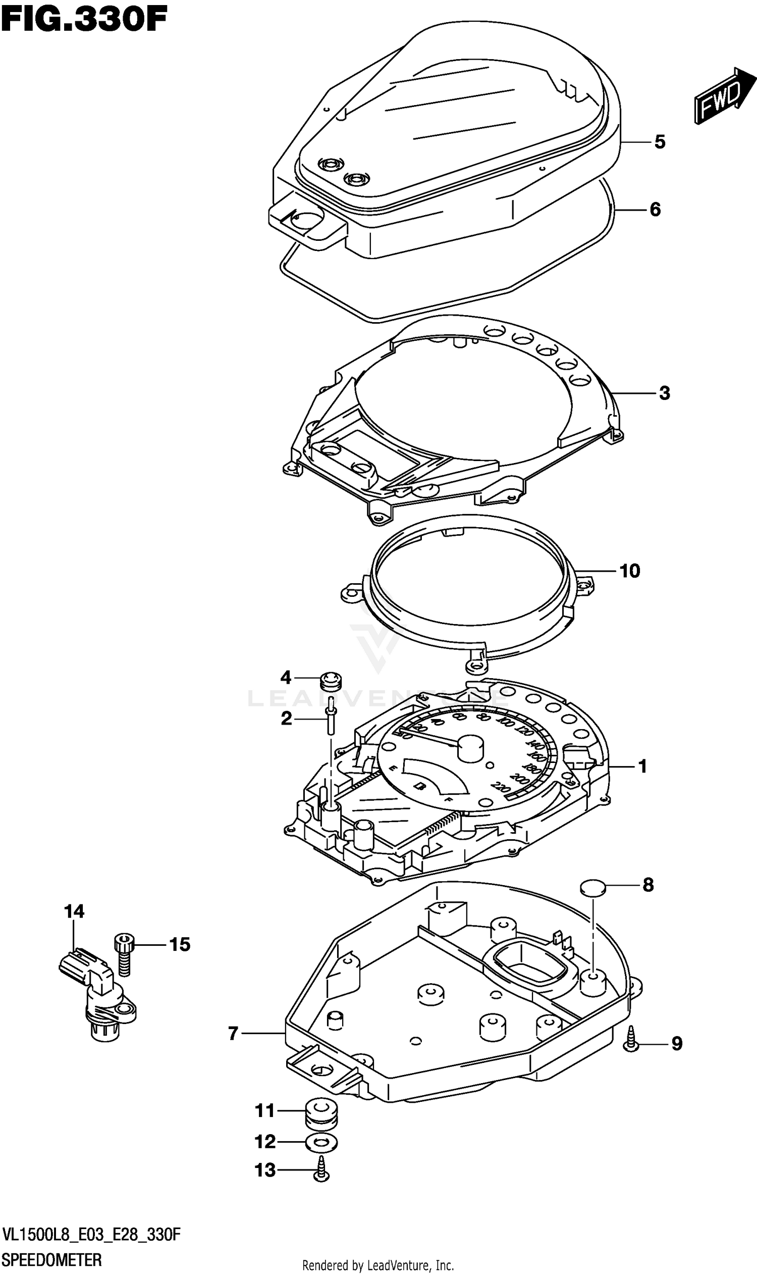 SPEEDOMETER (VL1500TL8 E28)