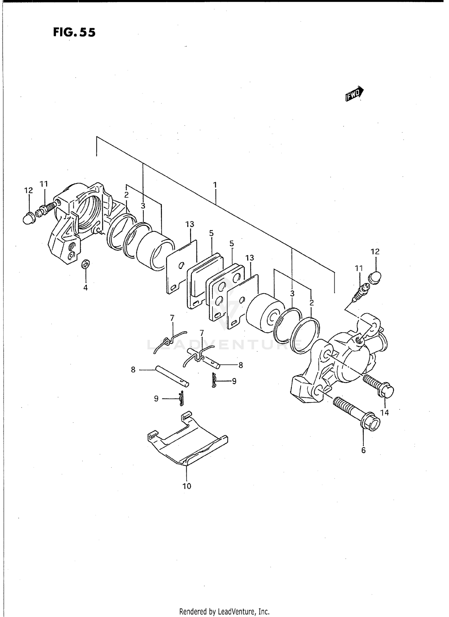 REAR CALIPER (MODEL P)