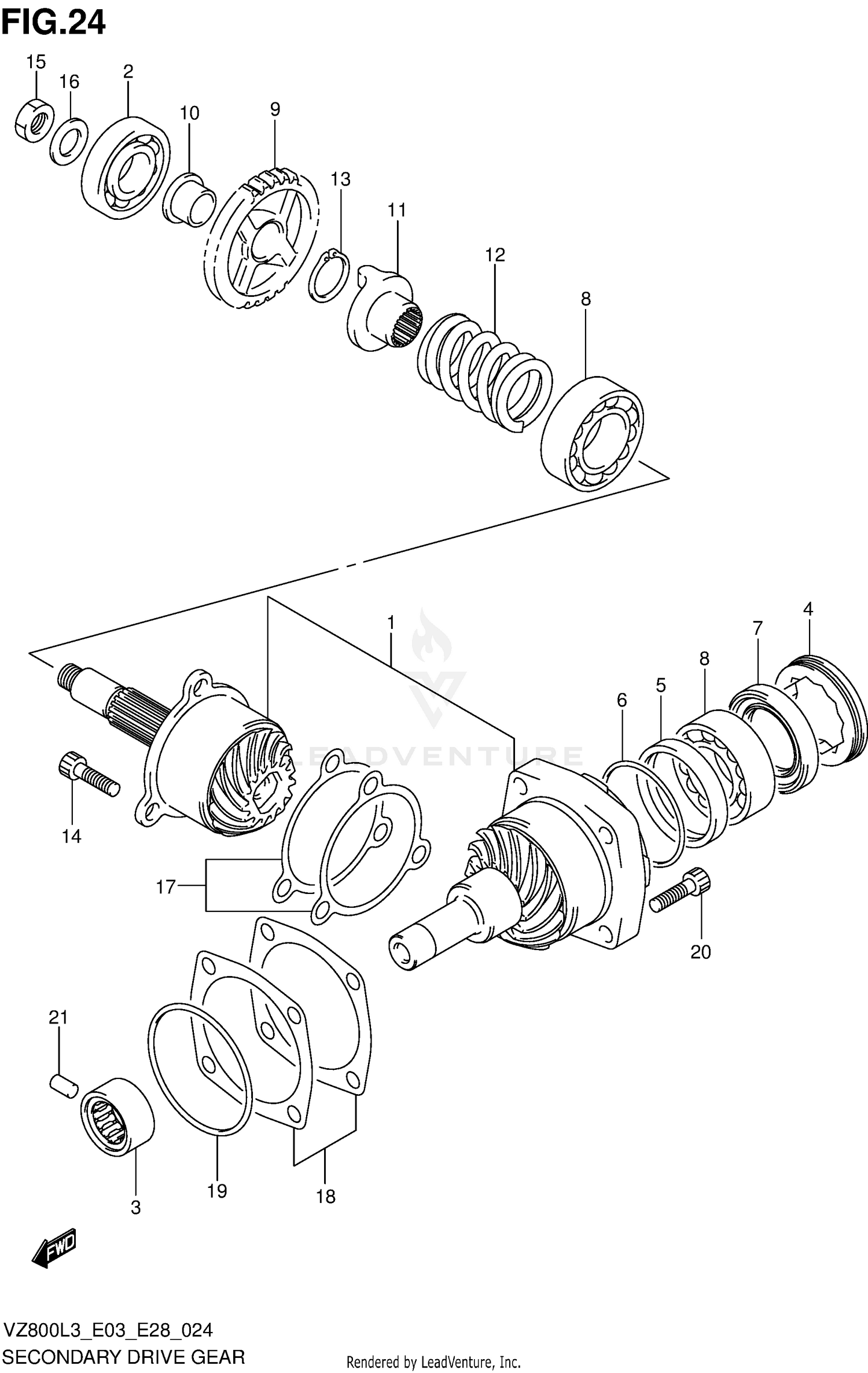 SECONDARY DRIVE GEAR