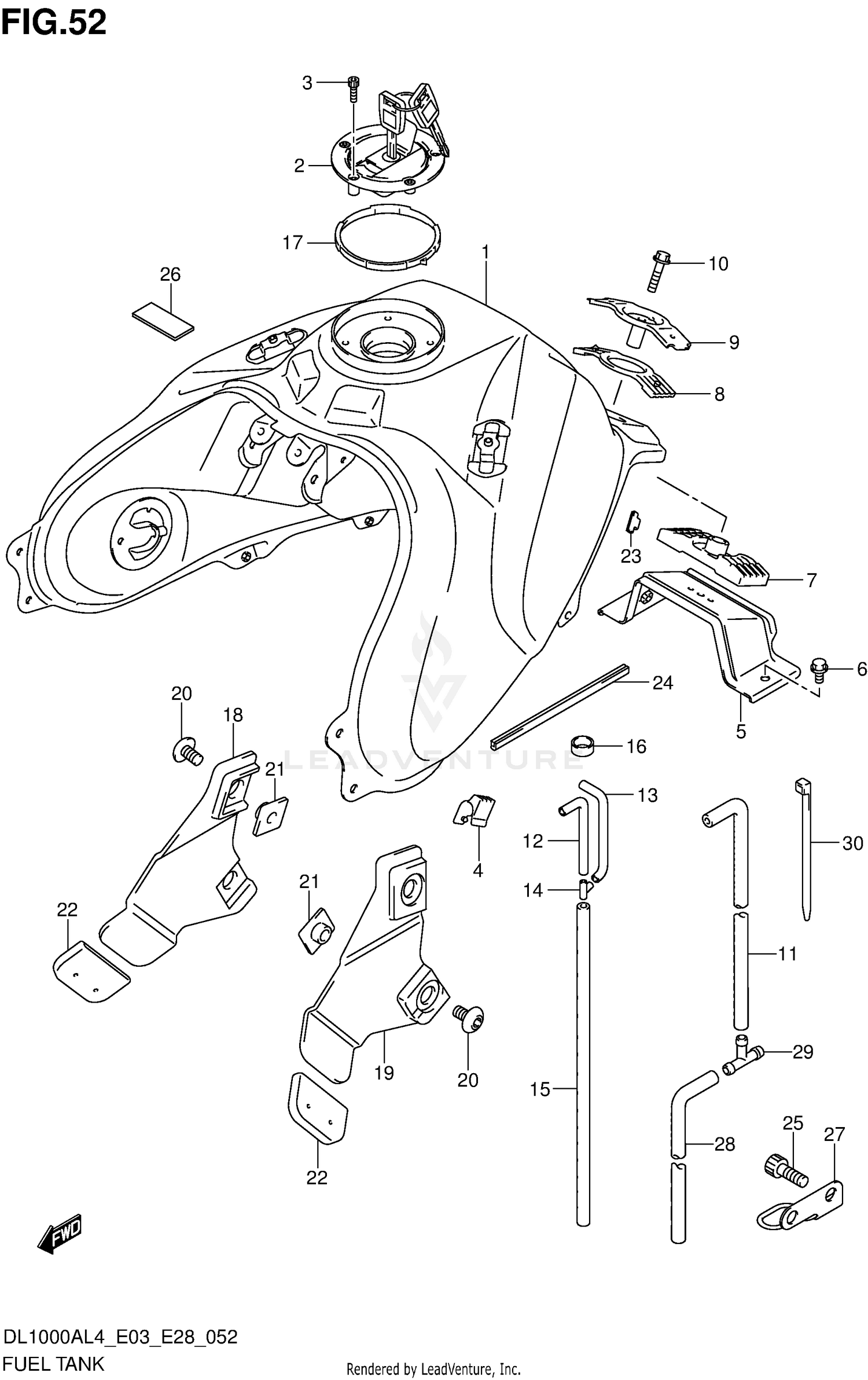 FUEL TANK (DL1000AL4 E03)
