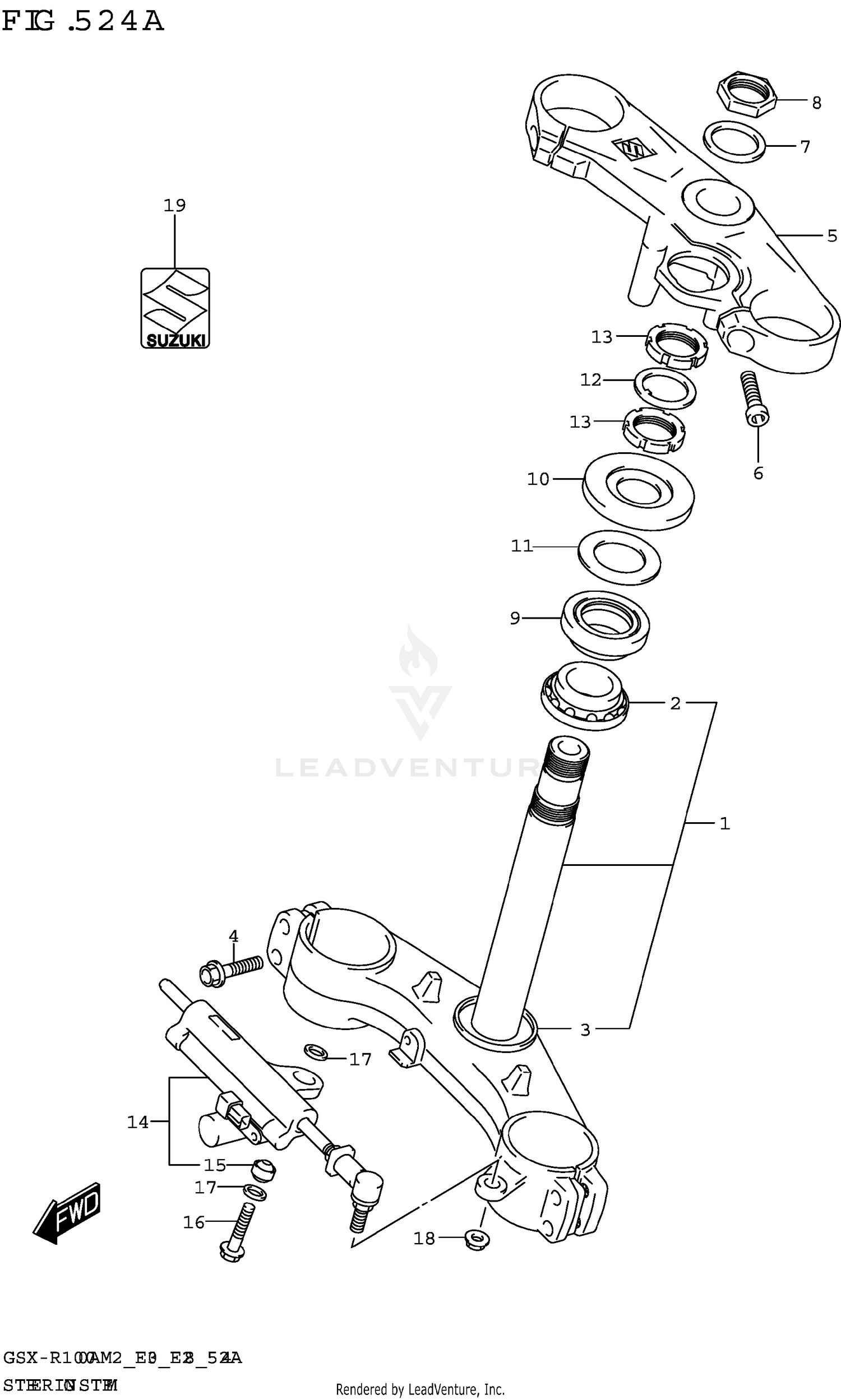 STEERING STEM (GSX-R1000A)