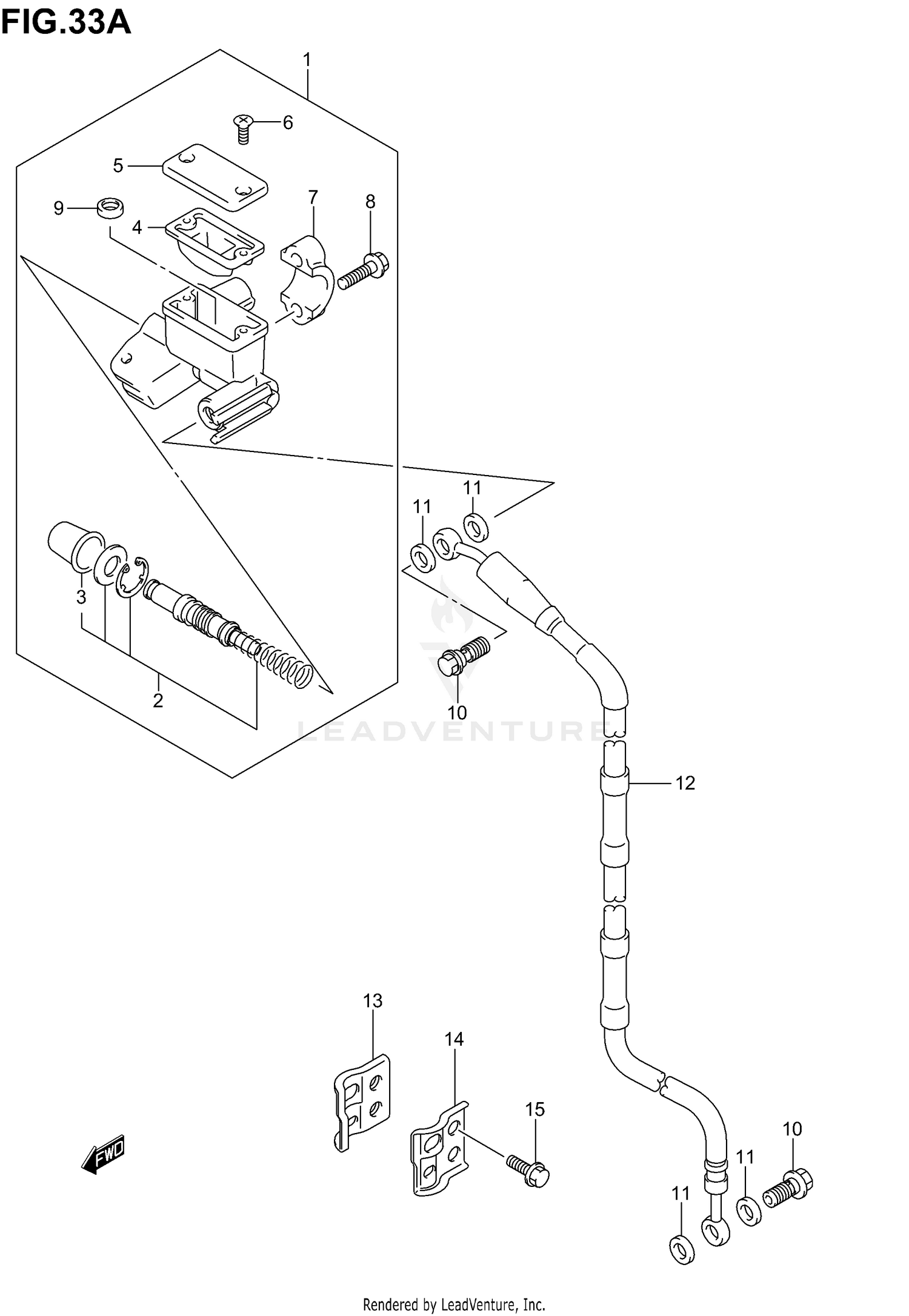 FRONT MASTER CYLINDER (MODEL K5/K6)
