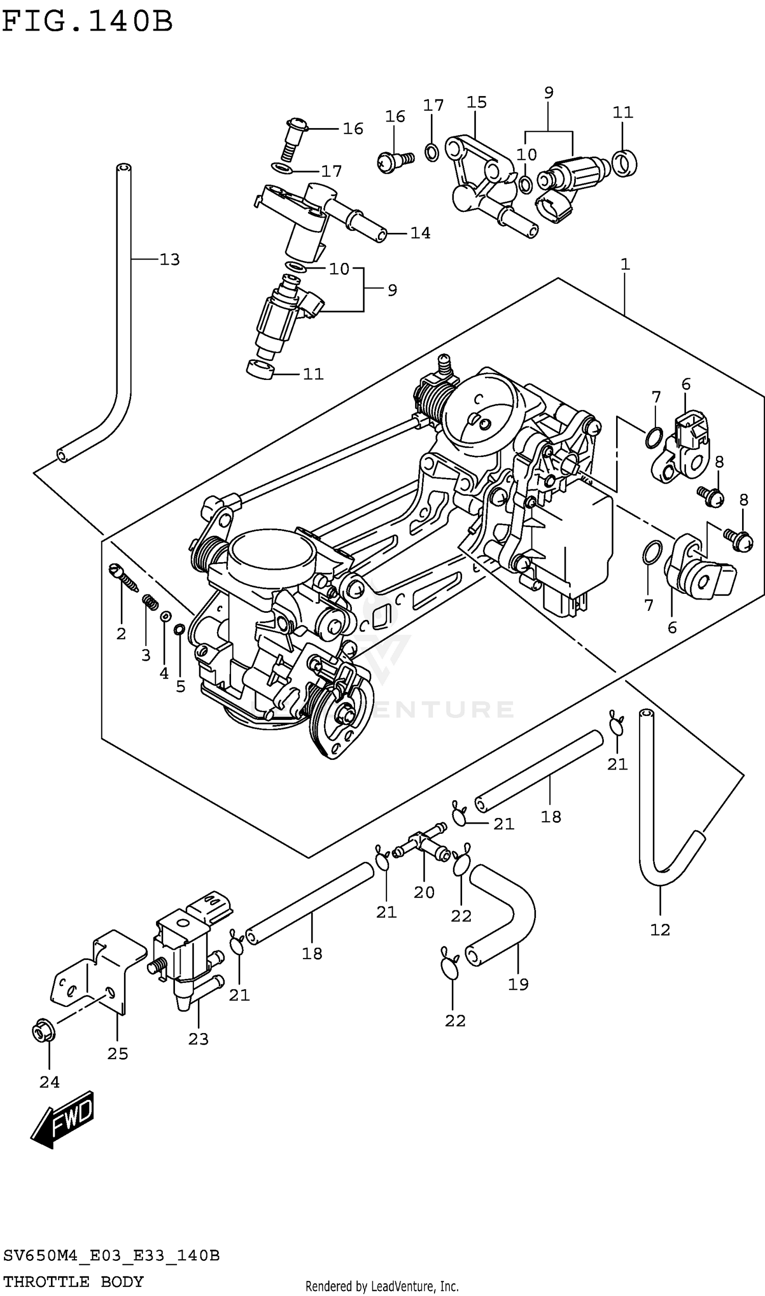 THROTTLE BODY (SV650M4 E33)