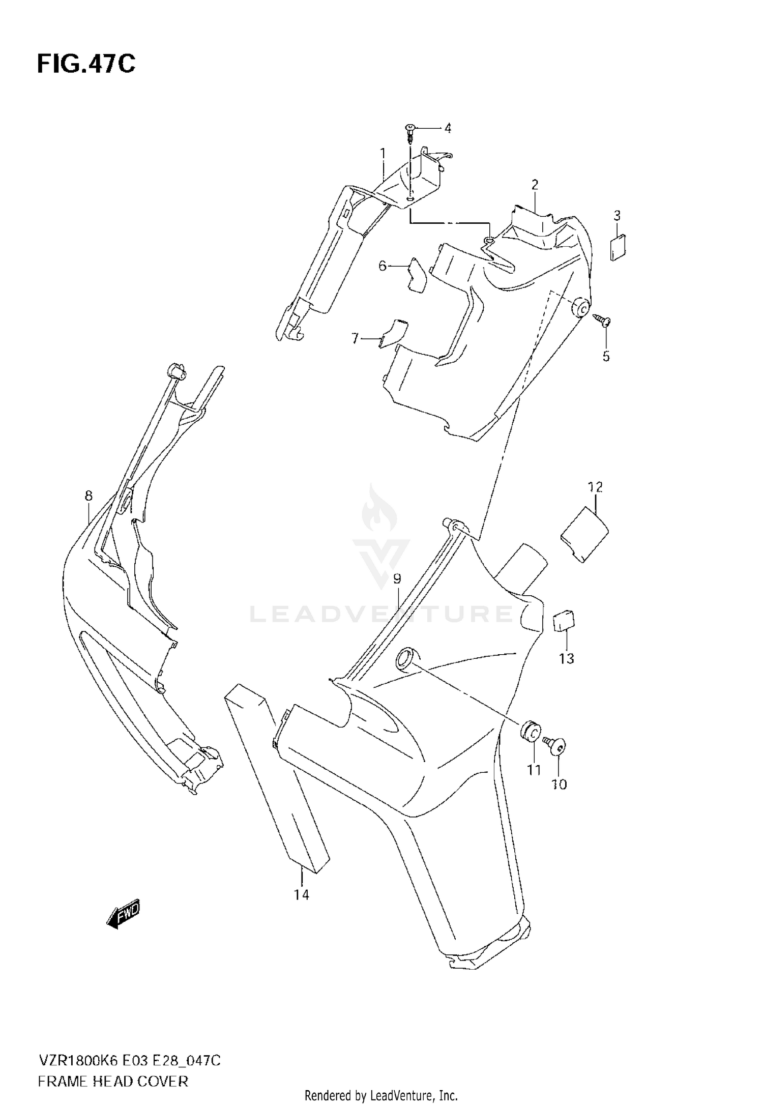 FRAME HEAD COVER (MODEL K9)